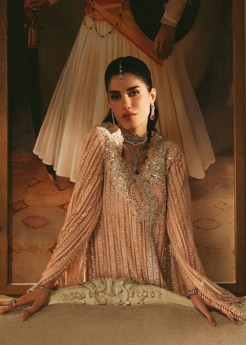 Saira Shakira Embroidered Silk Party Wear Suit - Designer Photoshoot Gallery Angle 7 | IQNAZ Couture