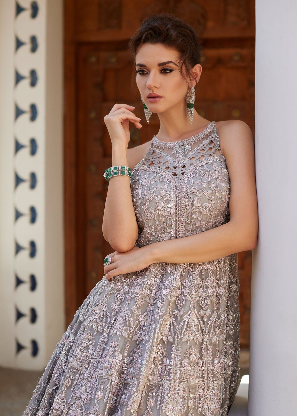 Kanwal Malik Hand Embellished Organza Party Wear Suit - Designer Photoshoot Gallery Angle 7 | IQNAZ Couture