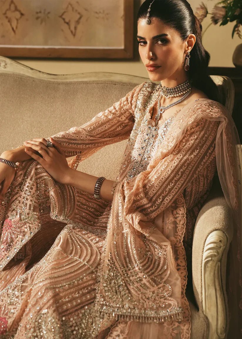 Saira Shakira Embroidered Silk Party Wear Suit - Designer Photoshoot Gallery Angle 8 | IQNAZ Couture