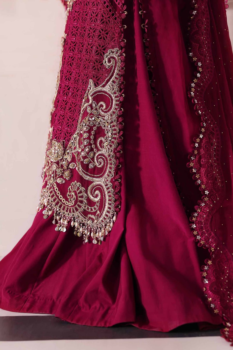Maria B BD-3003 Embroidered Chiffon Party Wear Suit - Designer Photoshoot Gallery Angle 11 | IQNAZ Couture