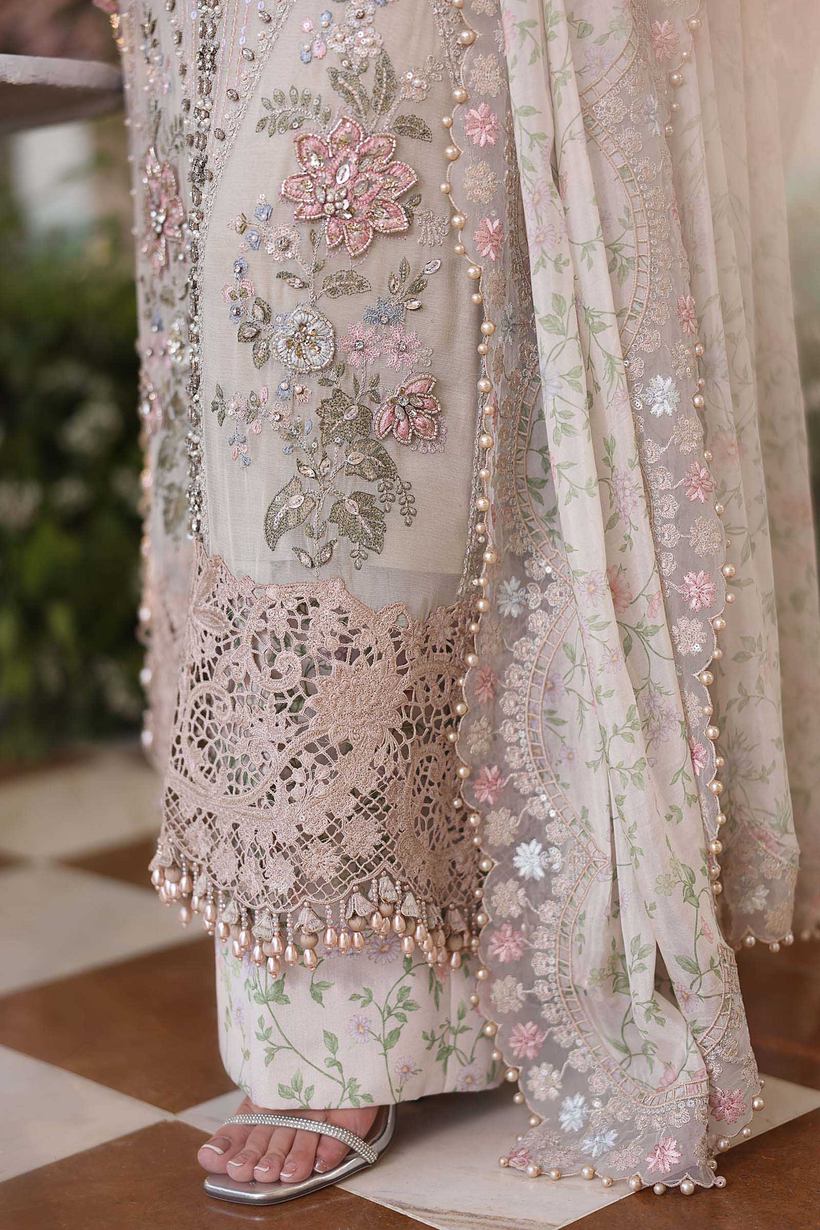 Maria B Luxury Embroidered Chiffon Party Wear Suit – Photoshoot Angle 10 Maria B Luxury Embroidered Chiffon Party Wear Suit - Designer Photoshoot Gallery Angle 10 | IQNAZ Couture