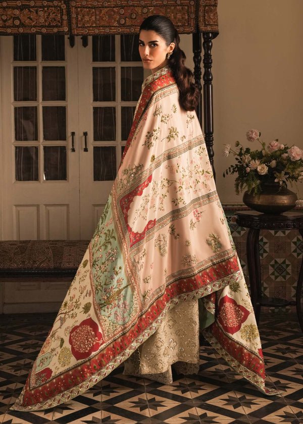 Saira Shakira Hand Embellished Silk Party Wear Suit - Designer Photoshoot Gallery Angle 7 | IQNAZ Couture