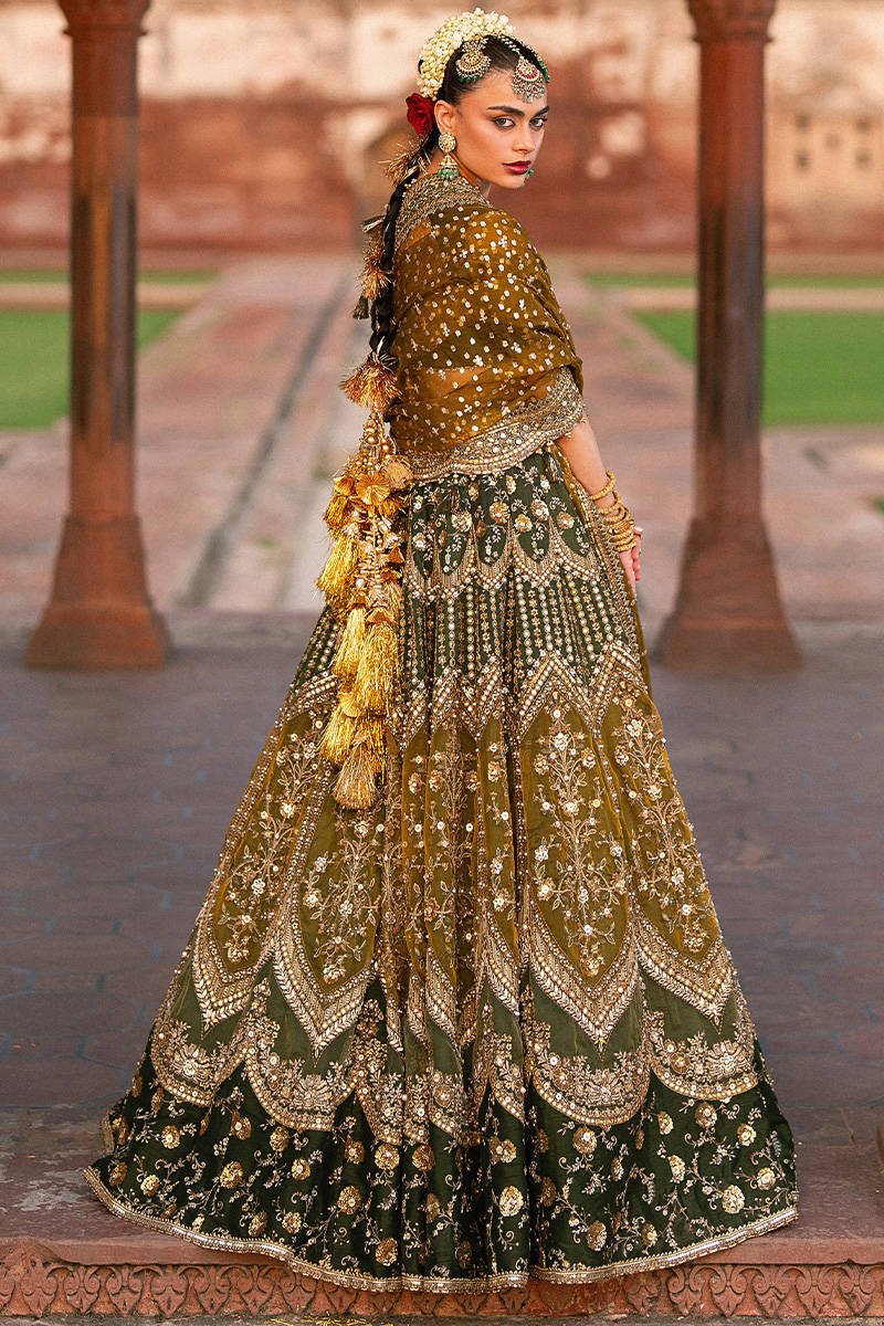 Mohsin Naveed Ranjha Afsana Hand Embellished Silk Party Wear Suit - Designer Photoshoot Gallery Angle 11 | IQNAZ Couture