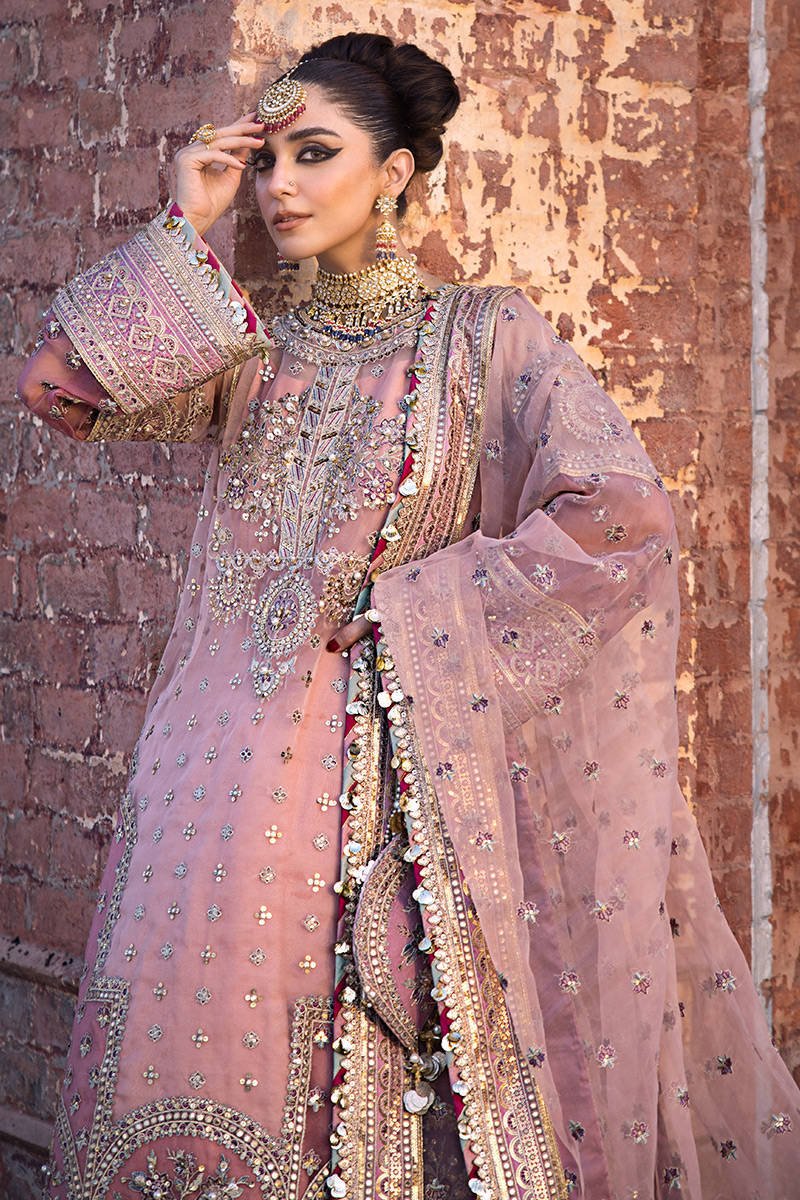 Mohsin Naveed Ranjha Aarzoo Embroidered Organza Party Wear Suit - Designer Photoshoot Gallery Angle 6 | IQNAZ Couture