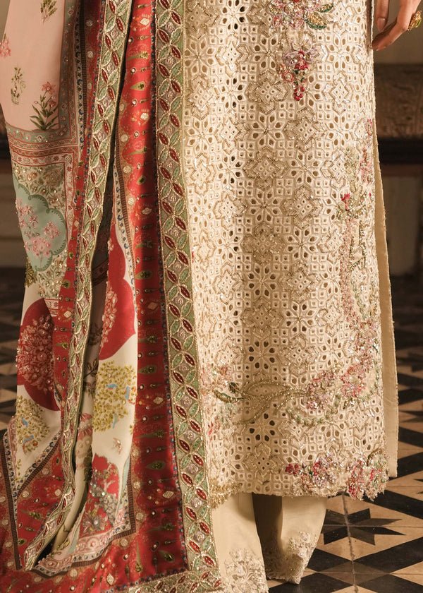 Saira Shakira Hand Embellished Silk Party Wear Suit - Designer Photoshoot Gallery Angle 10 | IQNAZ Couture