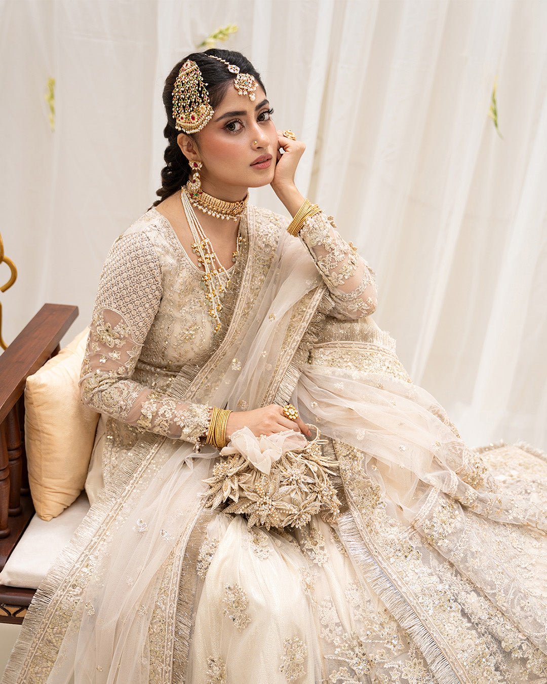 Faiza Saqlain Safak Hand Embellished Net Party Wear Suit – Trouser & Bottom Fabric Faiza Saqlain Safak Hand Embellished Net Party Wear Suit - Matching Bottom & Trouser Fabric Details | IQNAZ