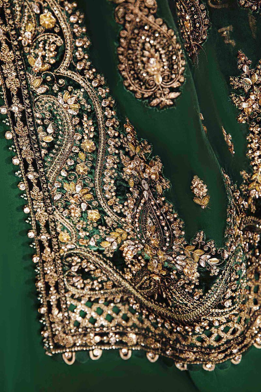 Maria B BD-2904 Hand Embellished Organza Party Wear Suit - Designer Photoshoot Gallery Angle 6 | IQNAZ Couture