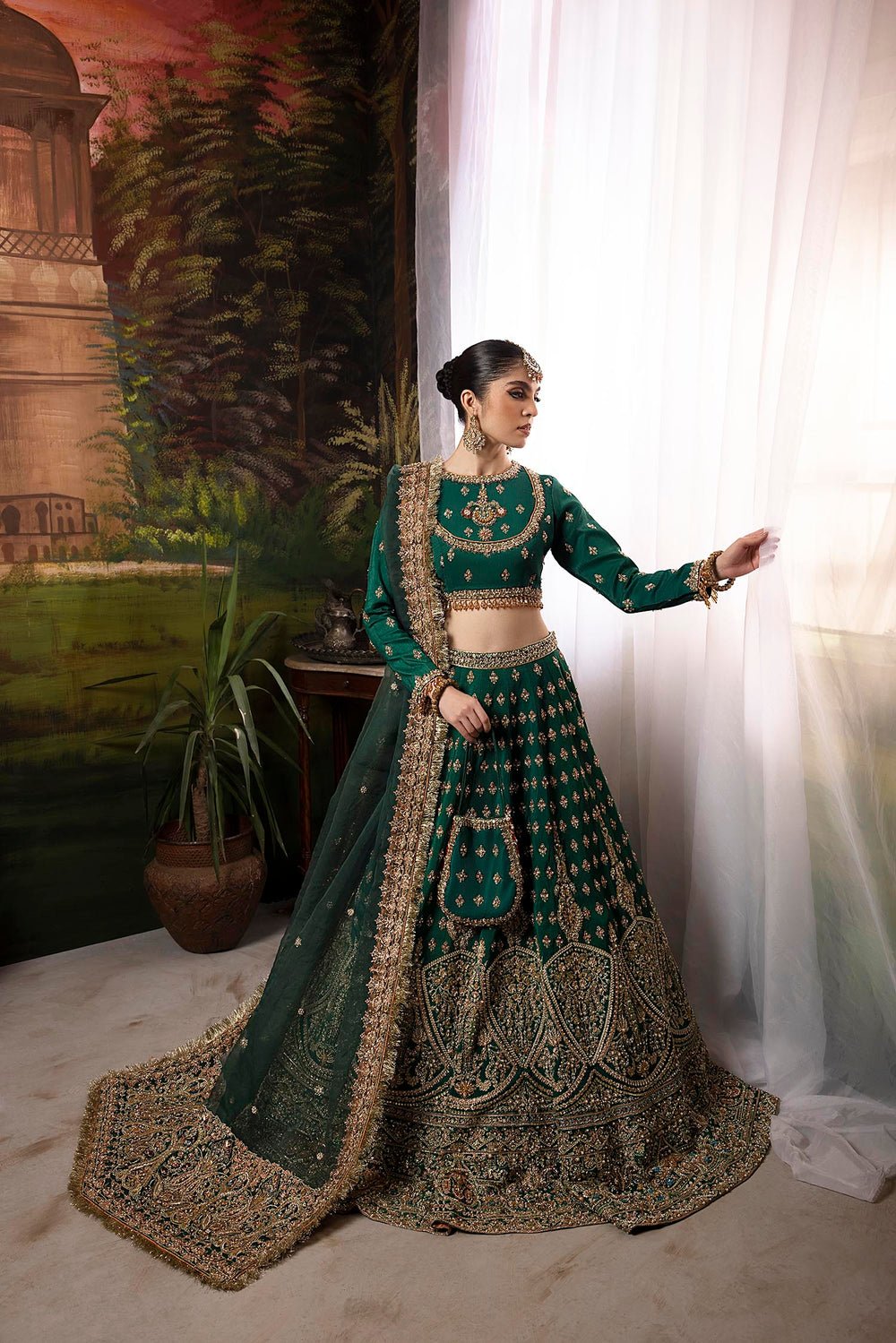 Faiza Saqlain Nuriyaa Kiara Hand Embellished Organza Party Wear Suit – Model Front View Faiza Saqlain Nuriyaa Kiara Hand Embellished Organza Party Wear Suit - Model Front Look | Pakistani Designer Replica Wholesale | IQNAZ