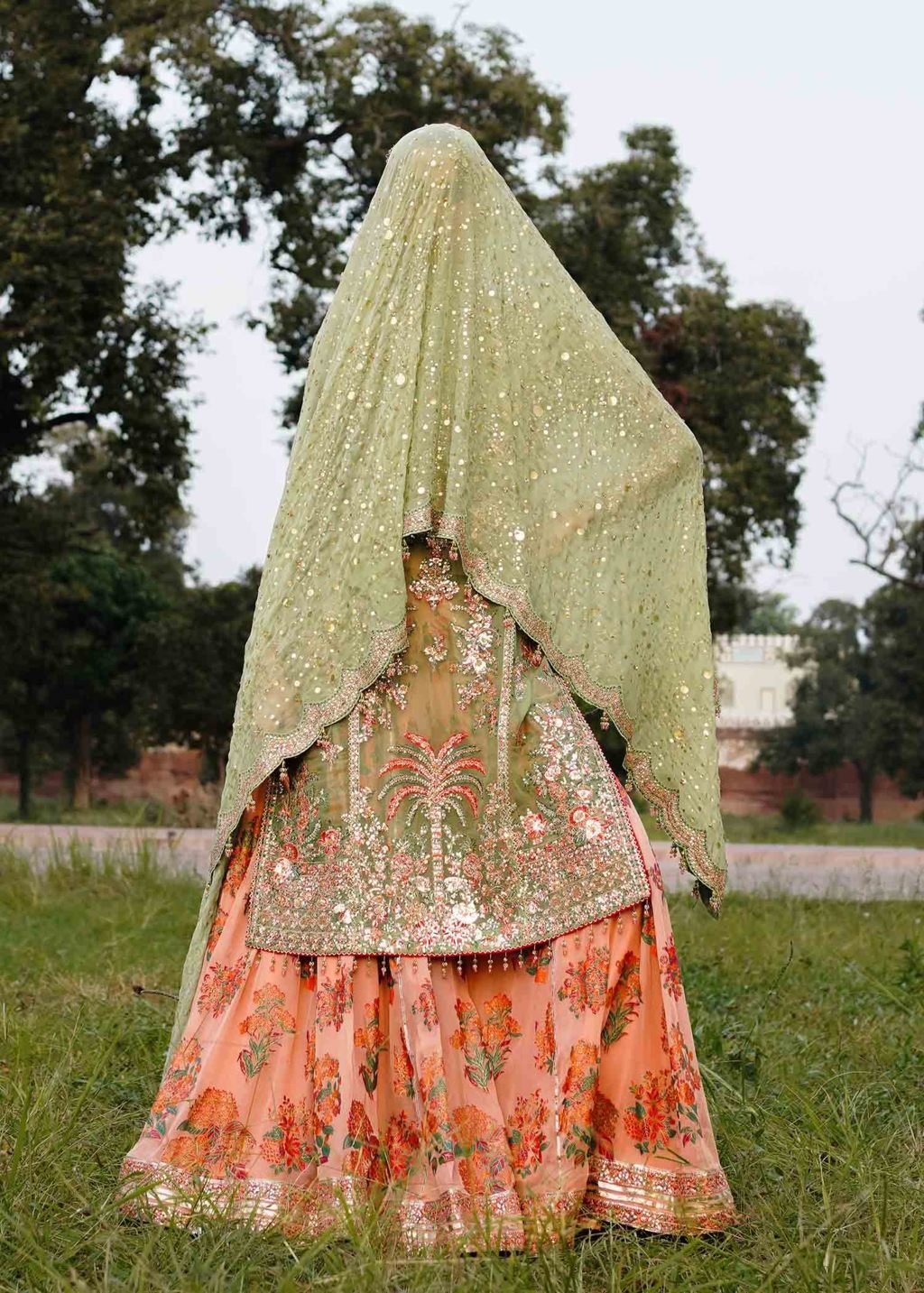 Hussain Rehar Hand Embellished Chiffon Party Wear Suit – Photoshoot Angle 7 Hussain Rehar Hand Embellished Chiffon Party Wear Suit - Designer Photoshoot Gallery Angle 7 | IQNAZ Couture