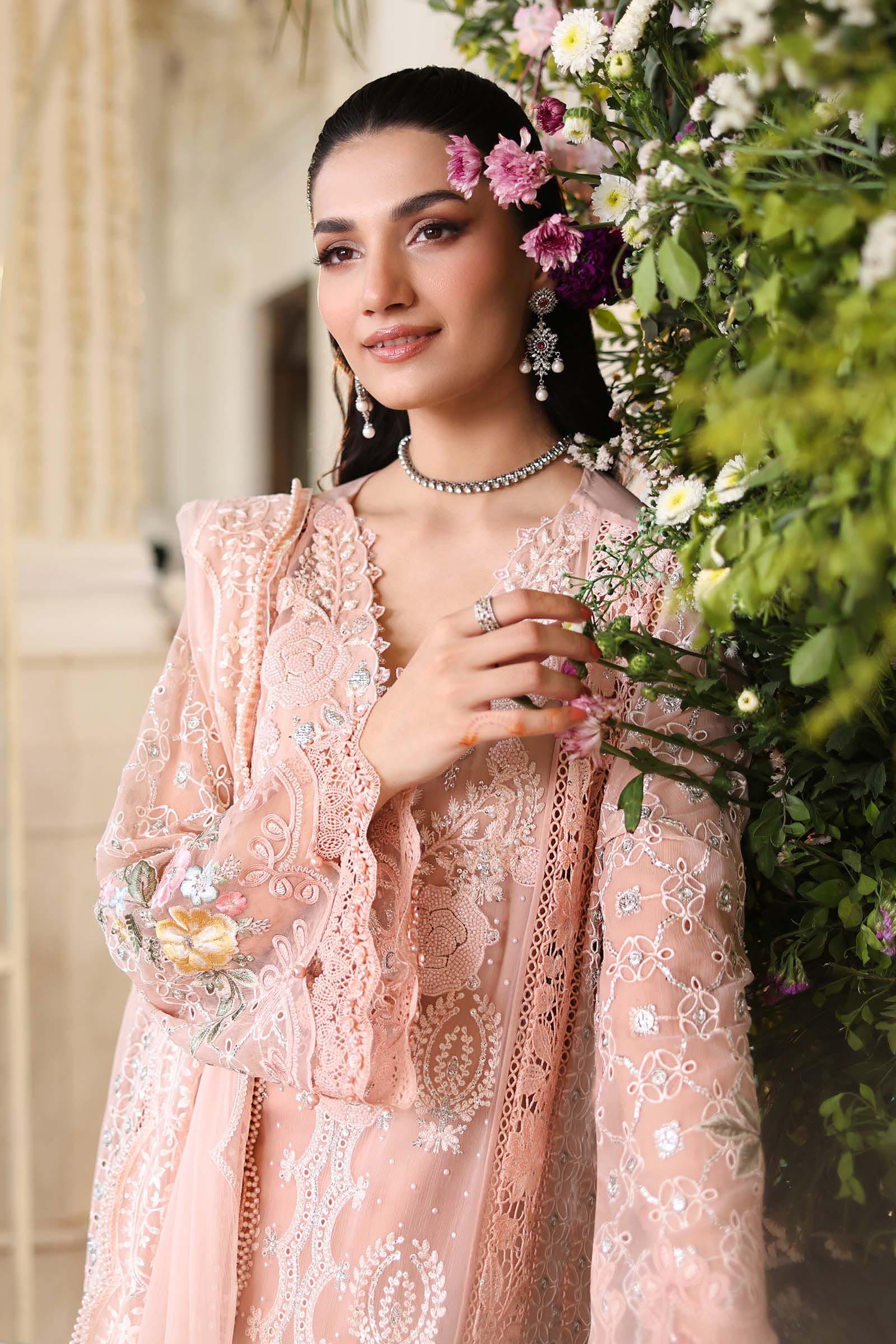 Maria B Embroidered Chiffon Party Wear Suit – Trouser & Bottom Fabric Maria B Embroidered Chiffon Party Wear Suit - Matching Bottom & Trouser Fabric Details | IQNAZ
