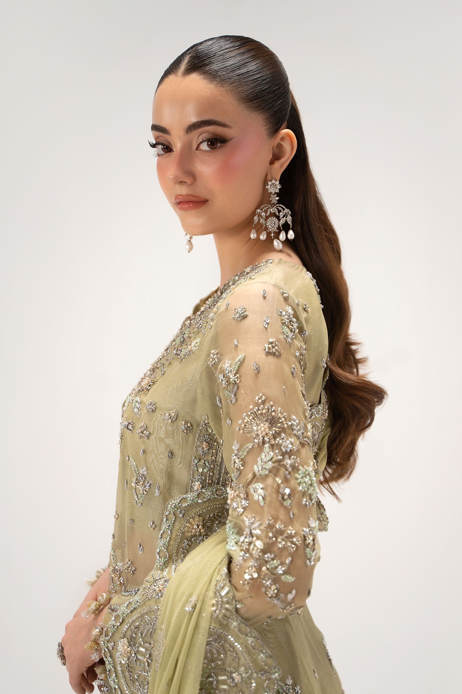 Maria B Embroidered Organza Party Wear Suit – Trouser & Bottom Fabric Maria B Embroidered Organza Party Wear Suit - Matching Bottom & Trouser Fabric Details | IQNAZ