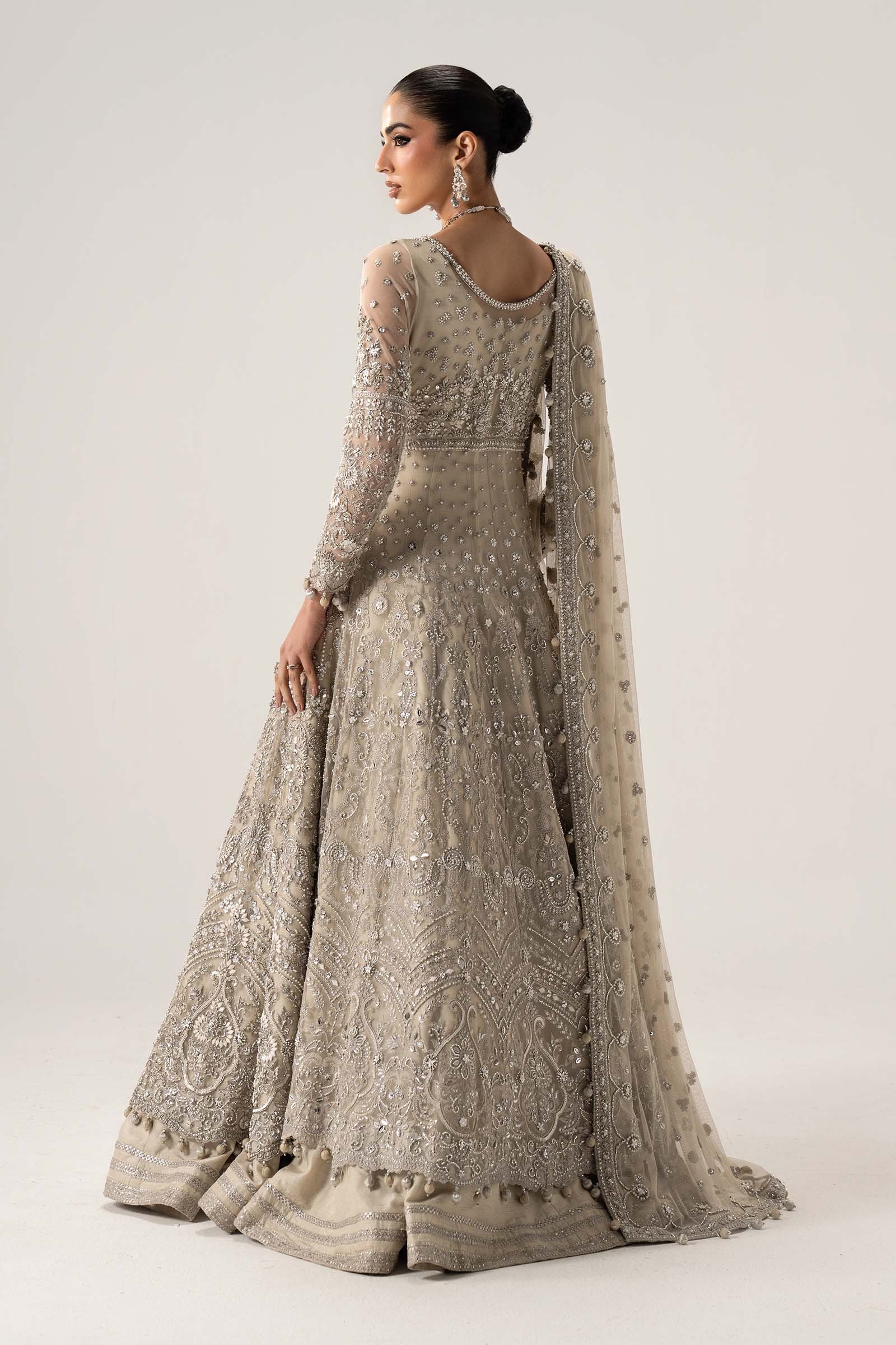 Maria B Elaria Hand Embellished Organza Party Wear Maxi – Photoshoot Angle 13 Maria B Elaria Hand Embellished Organza Party Wear Maxi - Designer Photoshoot Gallery Angle 13 | IQNAZ Couture
