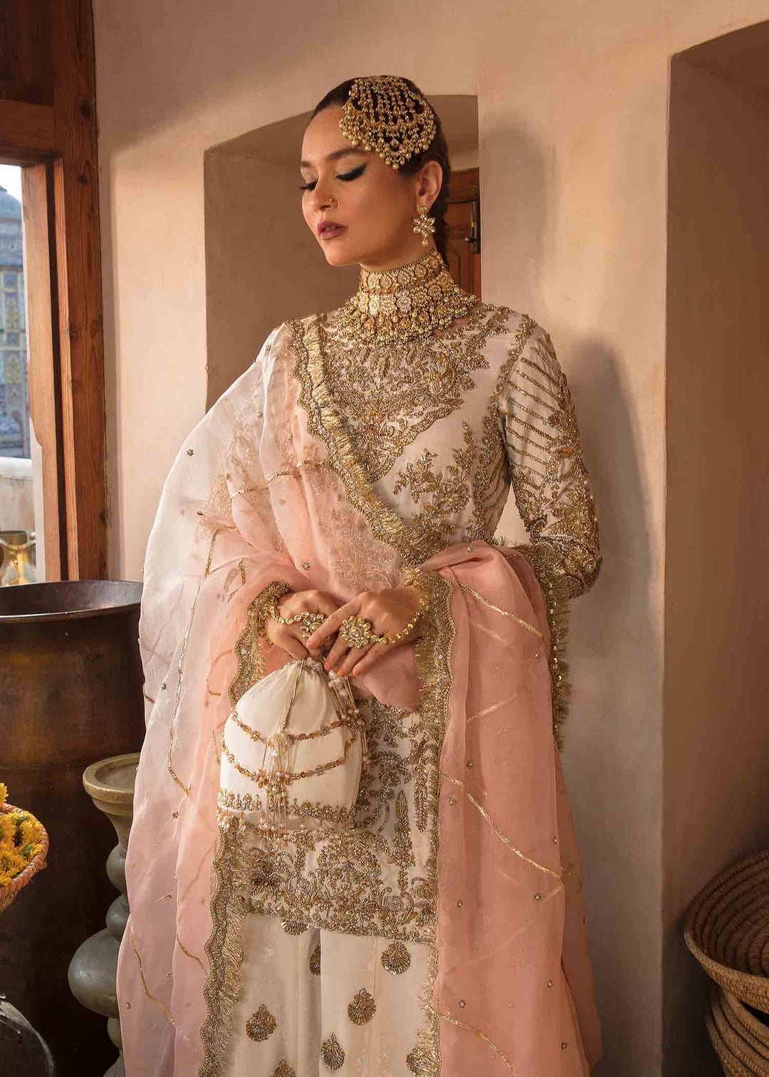 Kanwal Malik Nargis Hand Embellished Organza Formal Frock - Designer Photoshoot Gallery Angle 6 | IQNAZ Couture