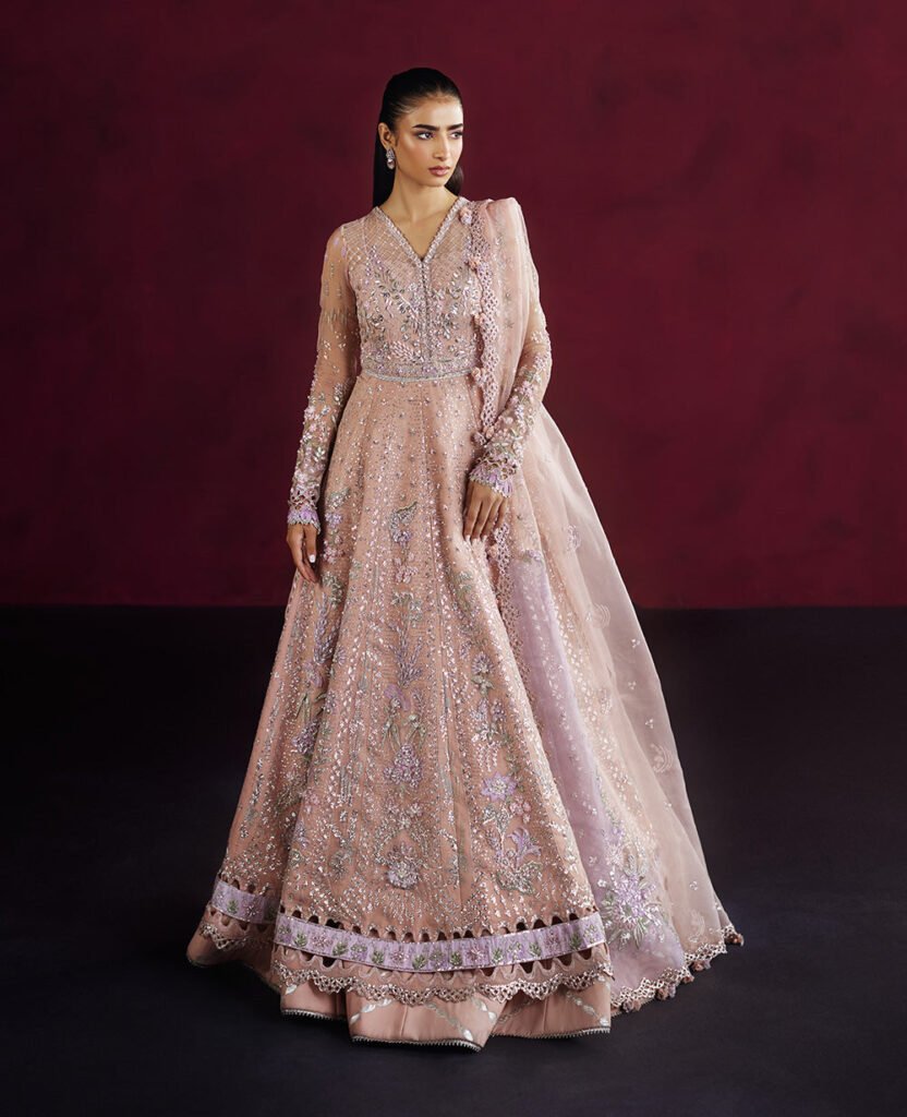 Republic Womens Wear Orsa Hand Embellished Net Party Wear Suit - Model Front Look | Pakistani Designer Replica Wholesale | IQNAZ
