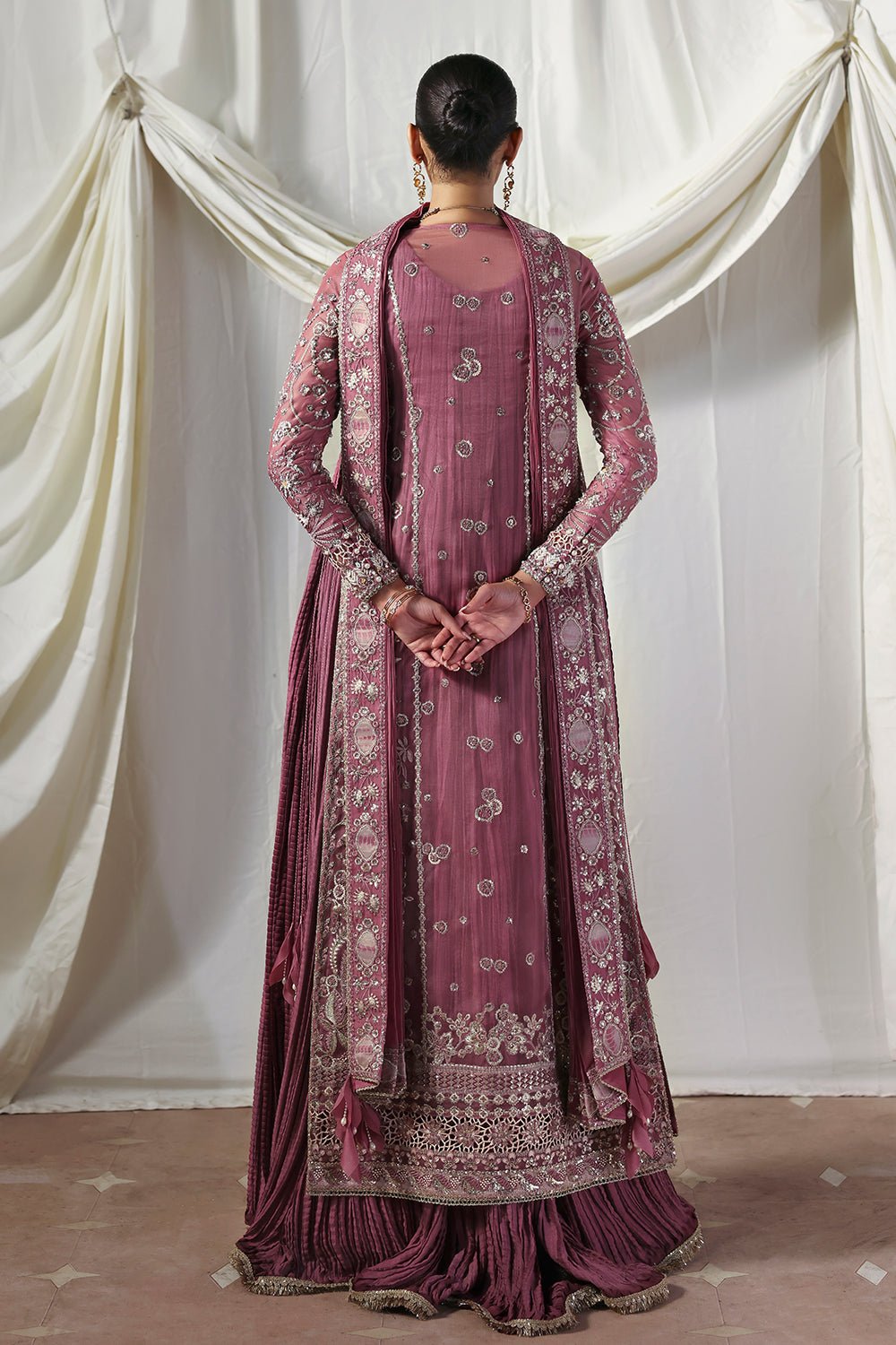 Soraya Isolde Hand Embellished Organza Party Wear Suit - Four-Sided Embroidered Dupatta & Pallu Border | IQNAZ