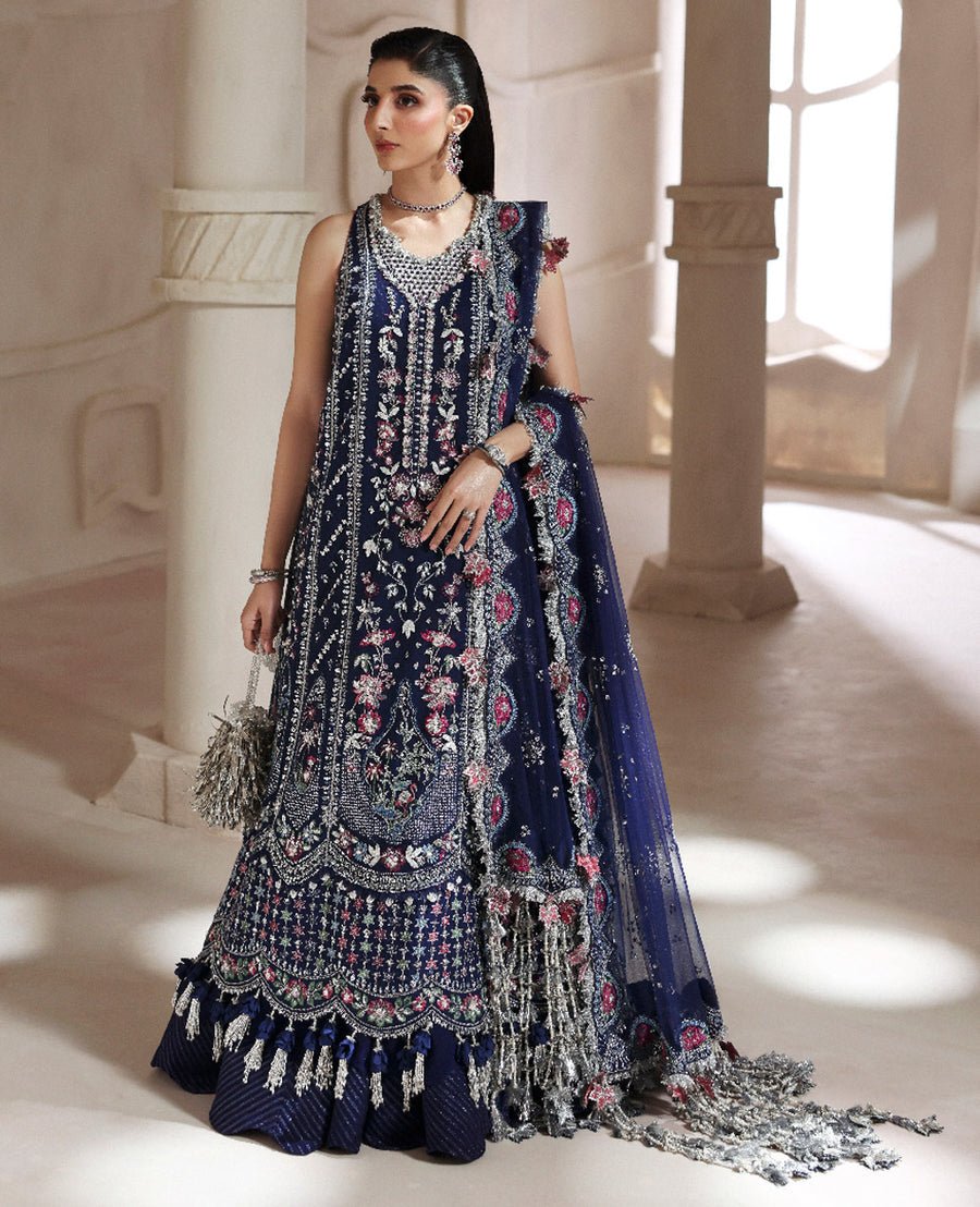Republic Womens Wear Clarisse Embroidered Net Party Wear Suit – Model Front View Republic Womens Wear Clarisse Embroidered Net Party Wear Suit - Model Front Look | Pakistani Designer Replica Wholesale | IQNAZ
