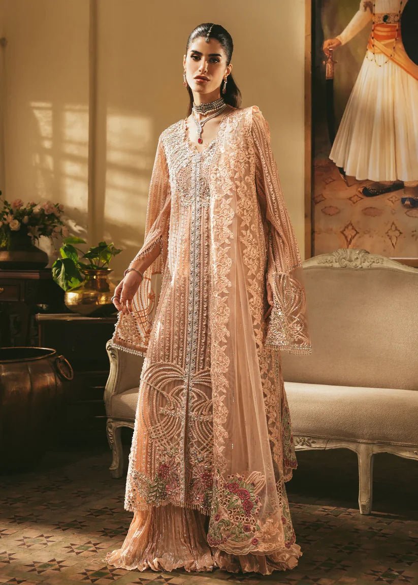 Saira Shakira Embroidered Silk Party Wear Suit - Embroidered Back & Daman Silhouette Detailing | IQNAZ