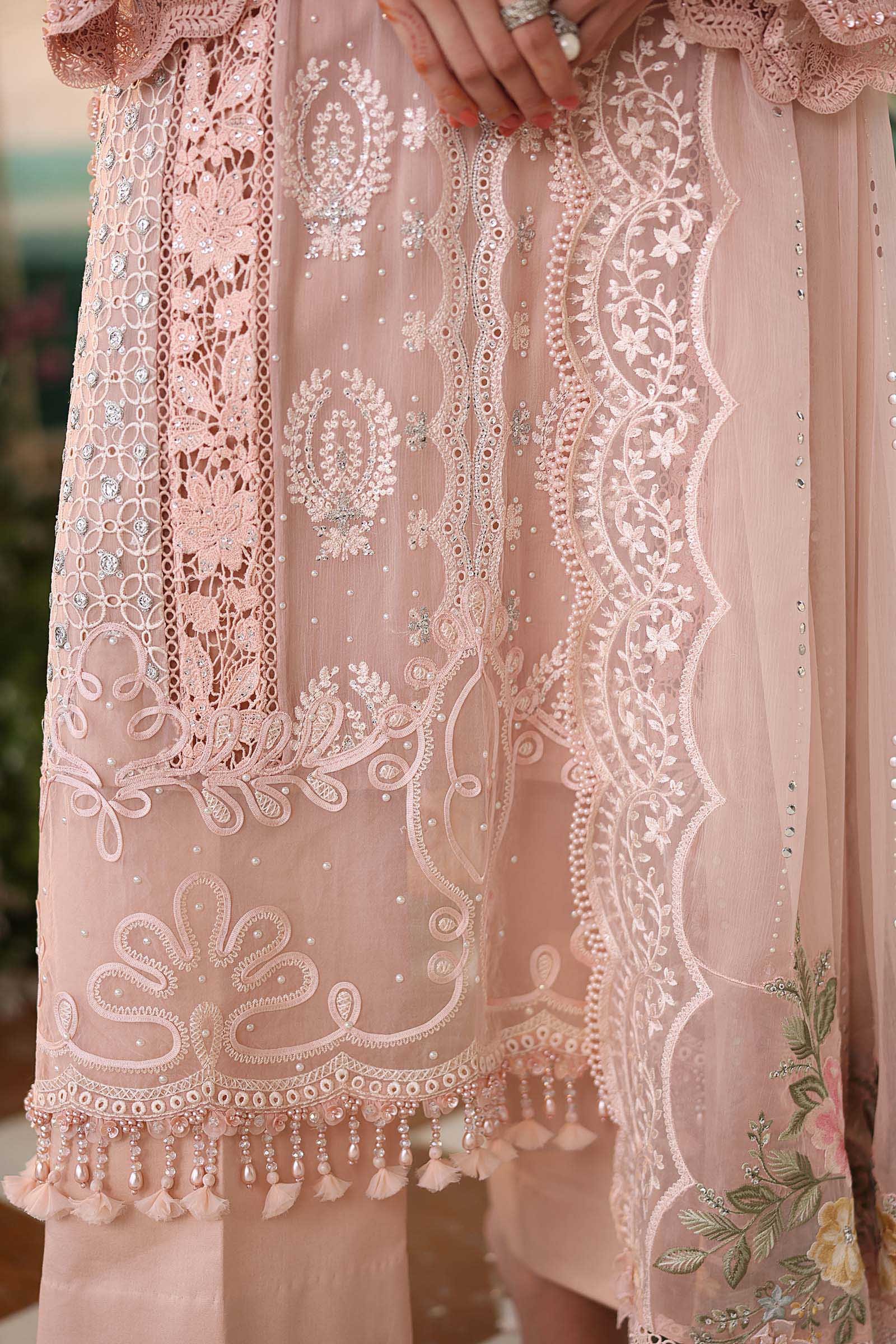 Maria B Embroidered Chiffon Party Wear Suit – Photoshoot Angle 10 Maria B Embroidered Chiffon Party Wear Suit - Designer Photoshoot Gallery Angle 10 | IQNAZ Couture
