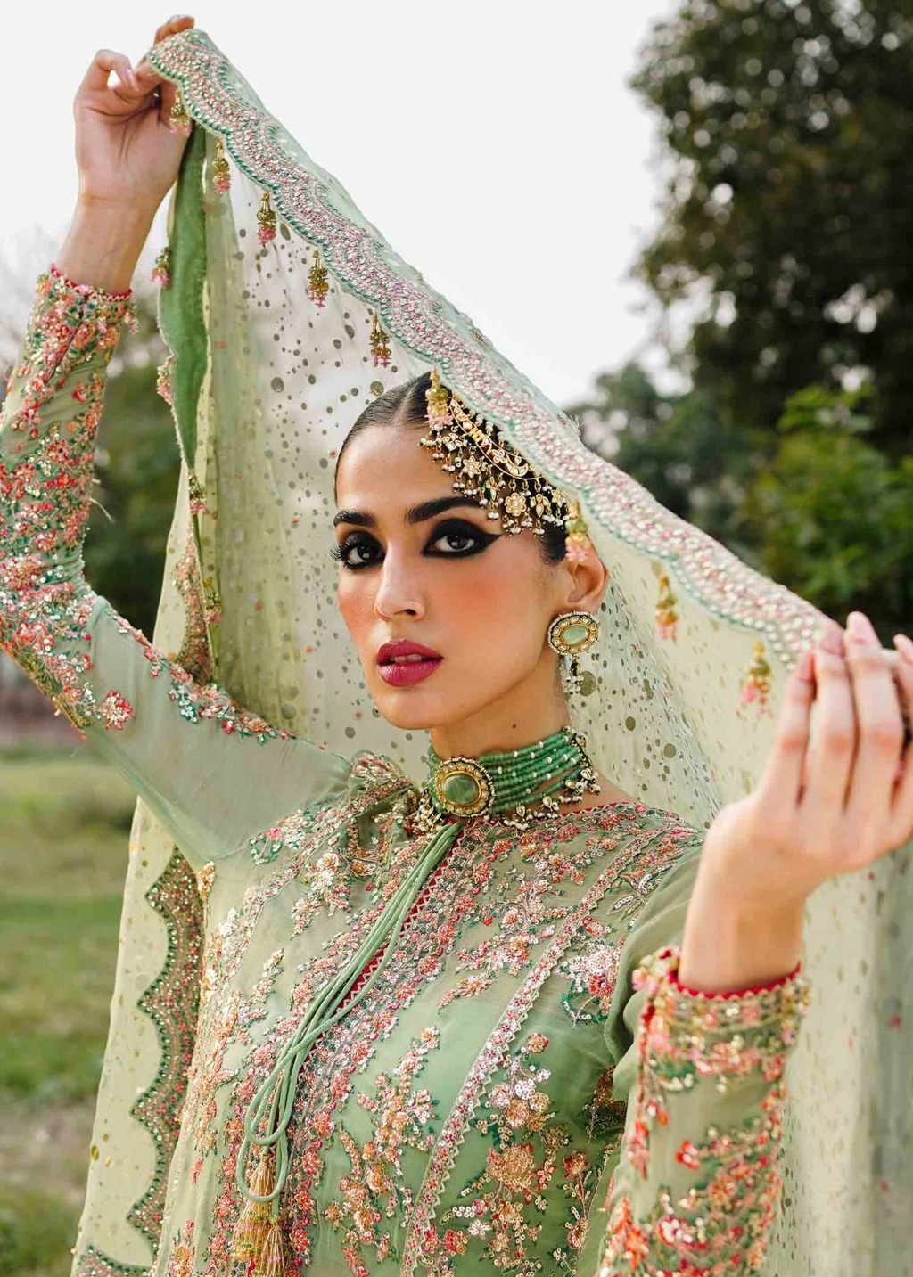 Hussain Rehar Hand Embellished Chiffon Party Wear Suit – Trouser & Bottom Fabric Hussain Rehar Hand Embellished Chiffon Party Wear Suit - Matching Bottom & Trouser Fabric Details | IQNAZ