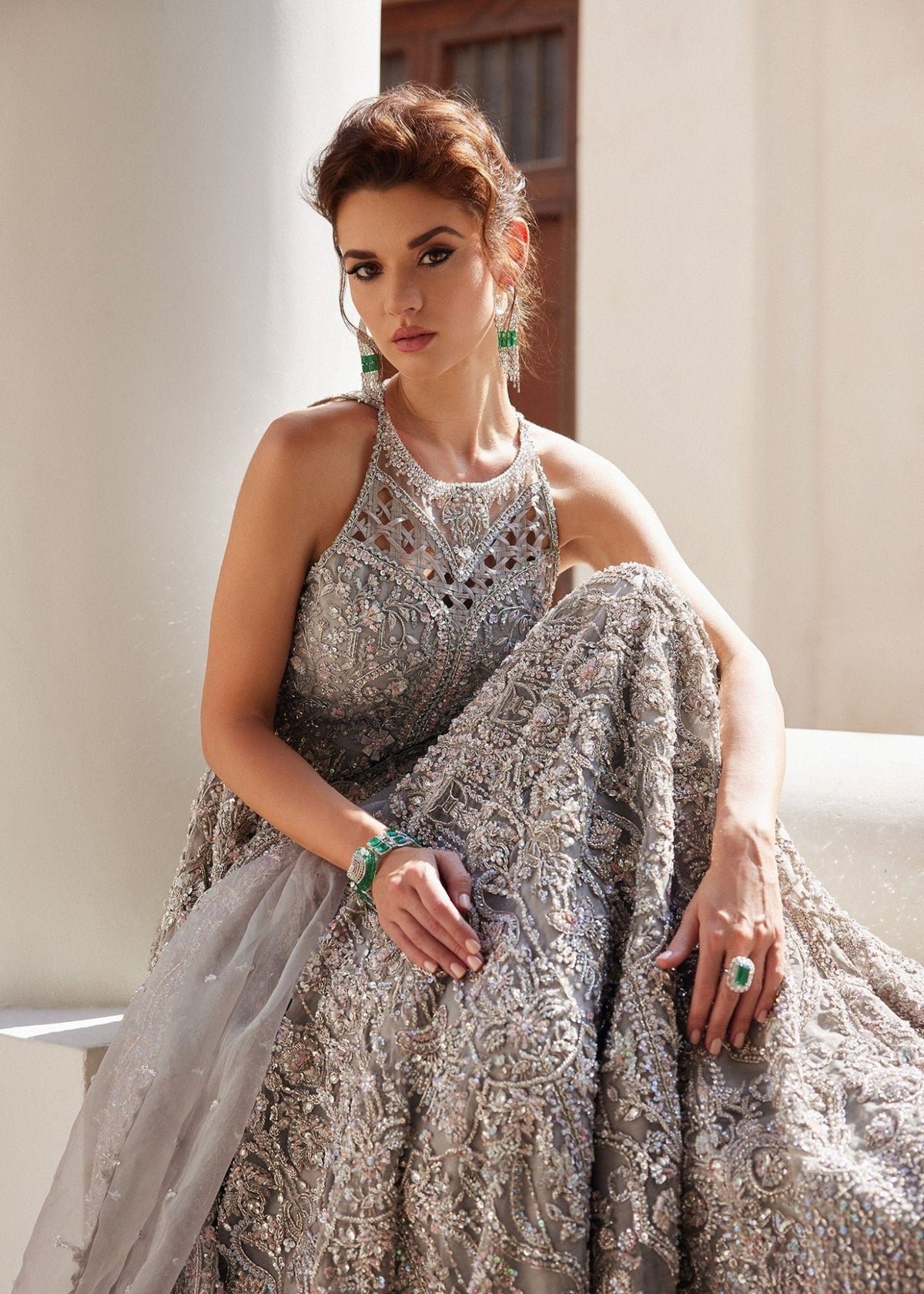 Kanwal Malik Hand Embellished Organza Party Wear Suit - Designer Photoshoot Gallery Angle 10 | IQNAZ Couture