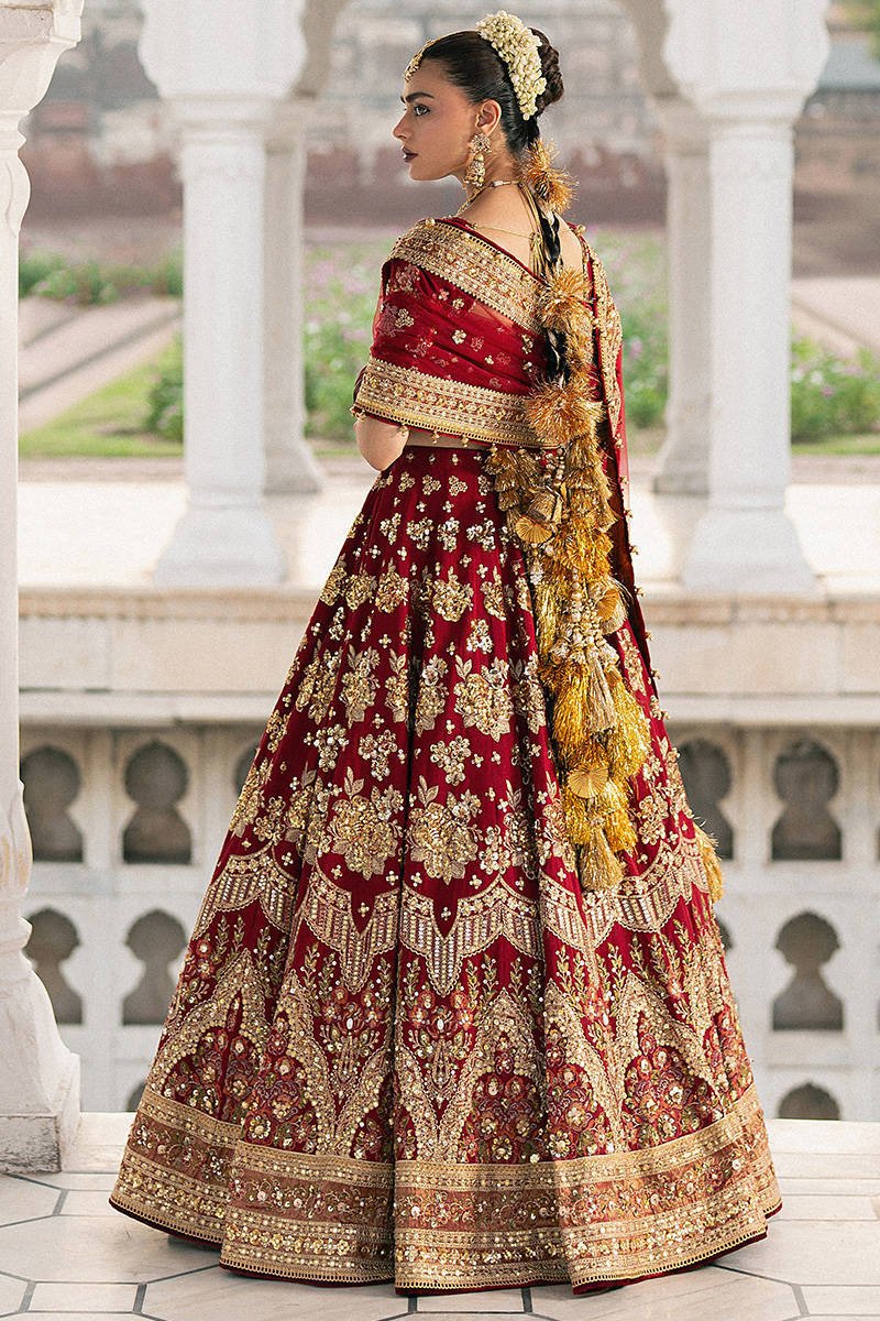Mohsin Naveed Ranjha Bia Jaan Hand Embellished Organza Party Wear Suit - Designer Photoshoot Gallery Angle 10 | IQNAZ Couture