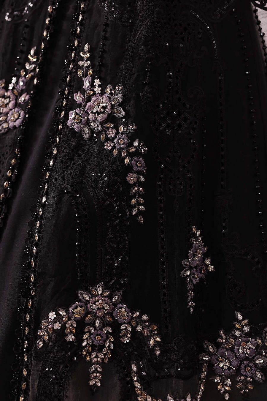 Maria B BD-3004 Hand Embellished Organza Party Wear Suit - Designer Photoshoot Gallery Angle 10 | IQNAZ Couture