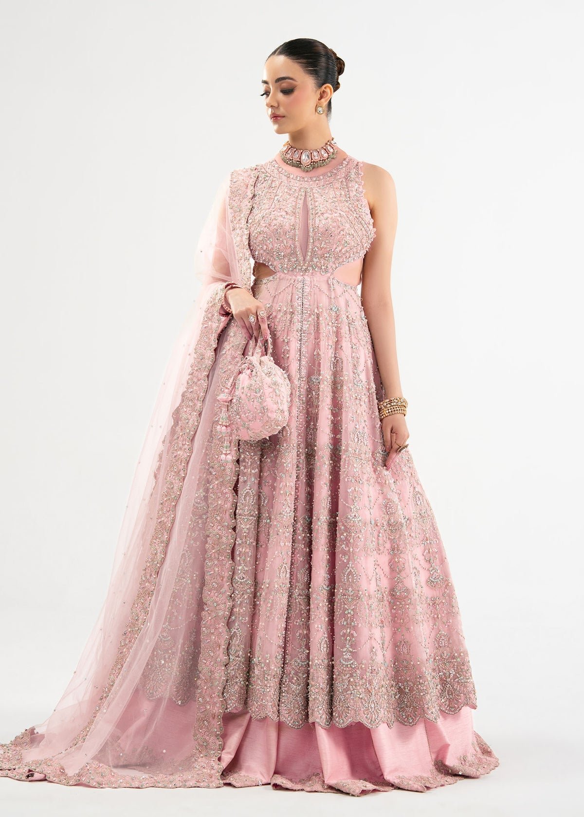 Kanwal Malik Fida Hand Embellished Organza Party Wear Suit - Designer Photoshoot Gallery Angle 10 | IQNAZ Couture
