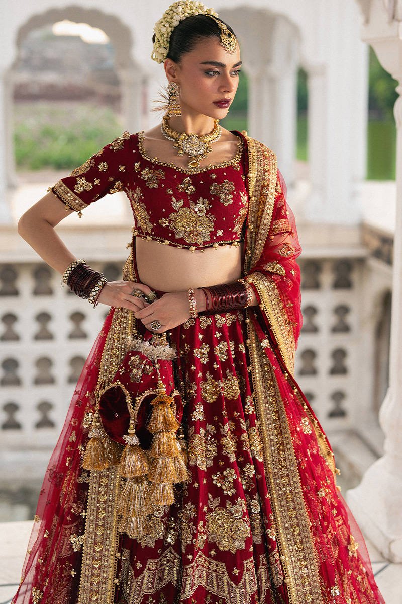 Mohsin Naveed Ranjha Bia Jaan Hand Embellished Organza Party Wear Suit - Designer Photoshoot Gallery Angle 7 | IQNAZ Couture