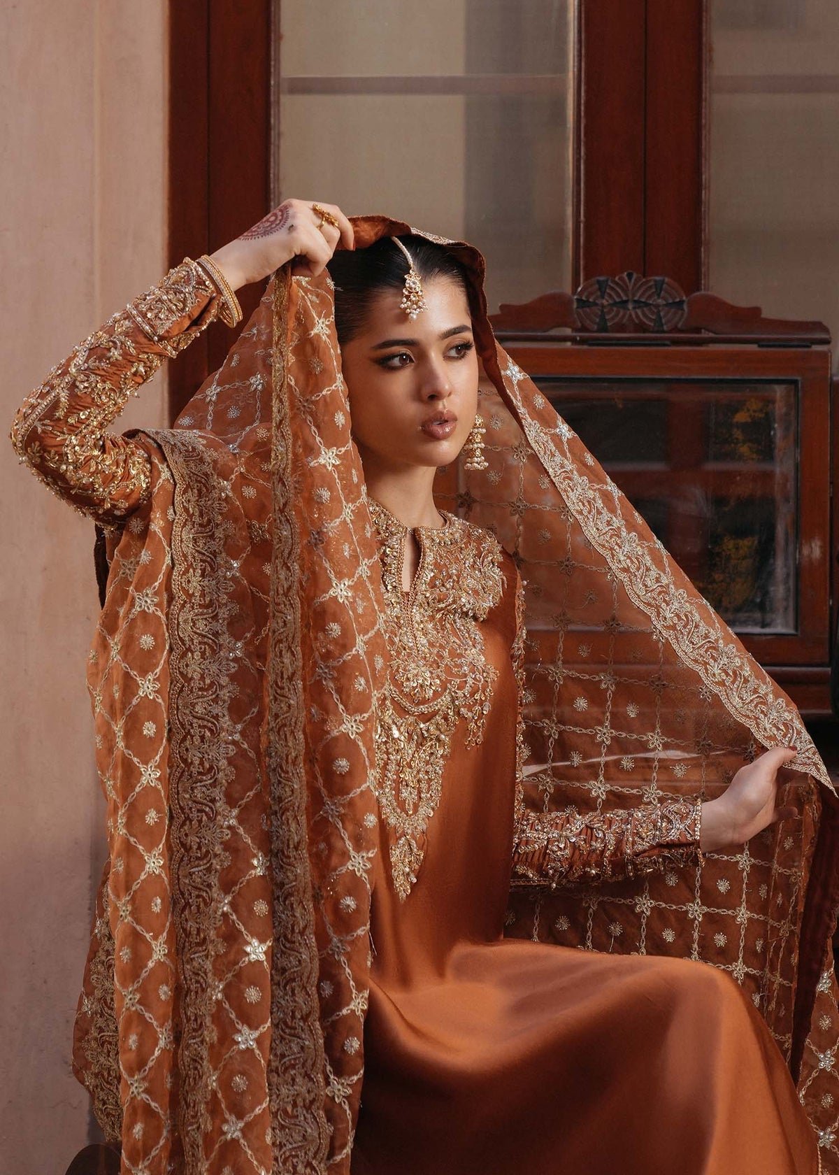 Kanwal Malik Zulekha Hand Embellished Organza Party Wear Suit - Designer Photoshoot Gallery Angle 7 | IQNAZ Couture