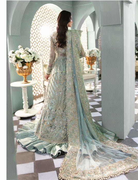 Republic Womens Wear B-13 Hand Embellished Raw Silk Bridal Lehenga - Four-Sided Embroidered Dupatta & Pallu Border | IQNAZ