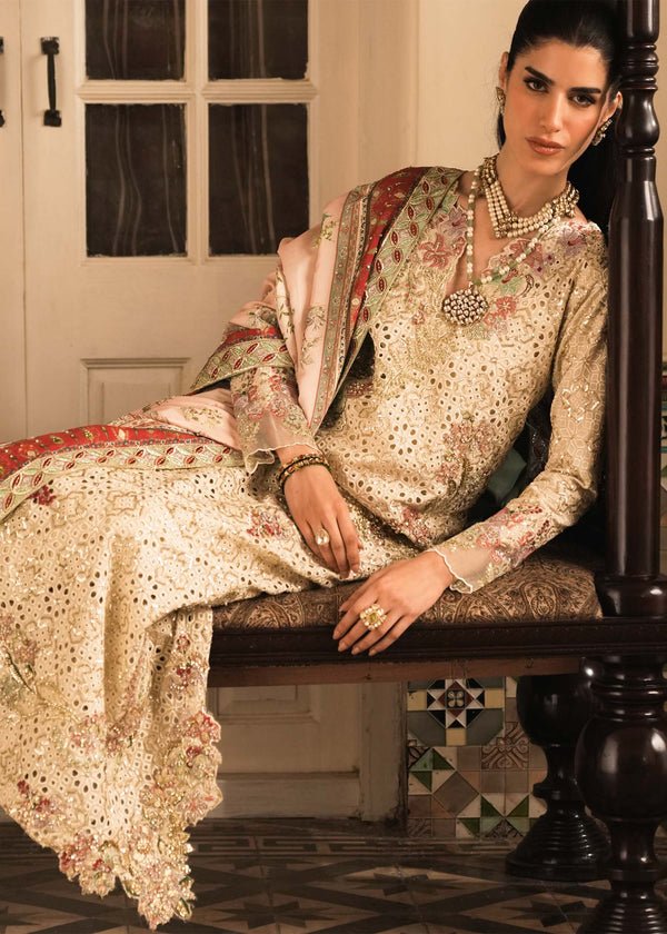 Saira Shakira Hand Embellished Silk Party Wear Suit - Designer Photoshoot Gallery Angle 8 | IQNAZ Couture
