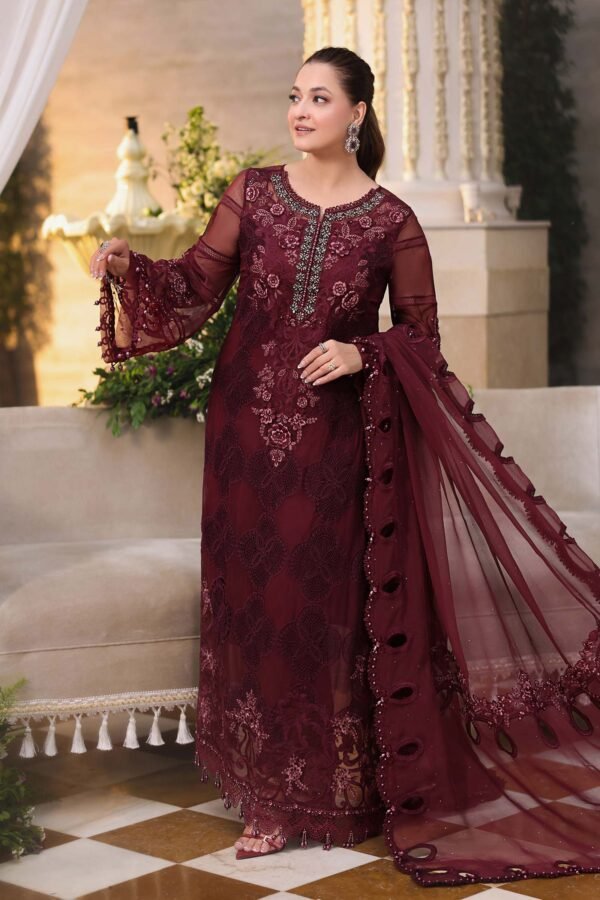 Maria B Embroidered Chiffon Party Wear Suit | IQNAZ