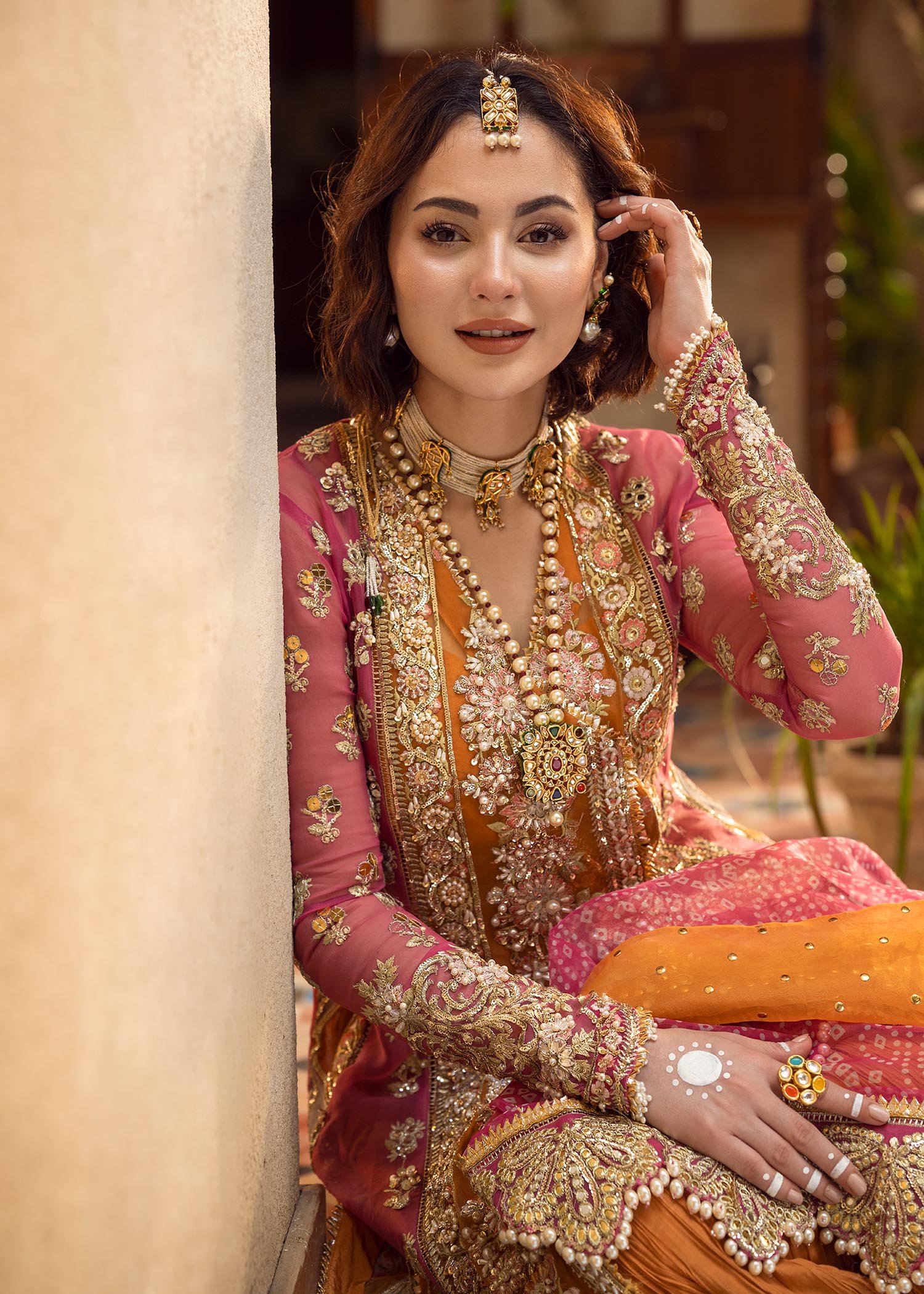 Crimson Mehndi Galore Embroidered Organza Party Wear Suit – Trouser & Bottom Fabric Crimson Mehndi Galore Embroidered Organza Party Wear Suit - Matching Bottom & Trouser Fabric Details | IQNAZ
