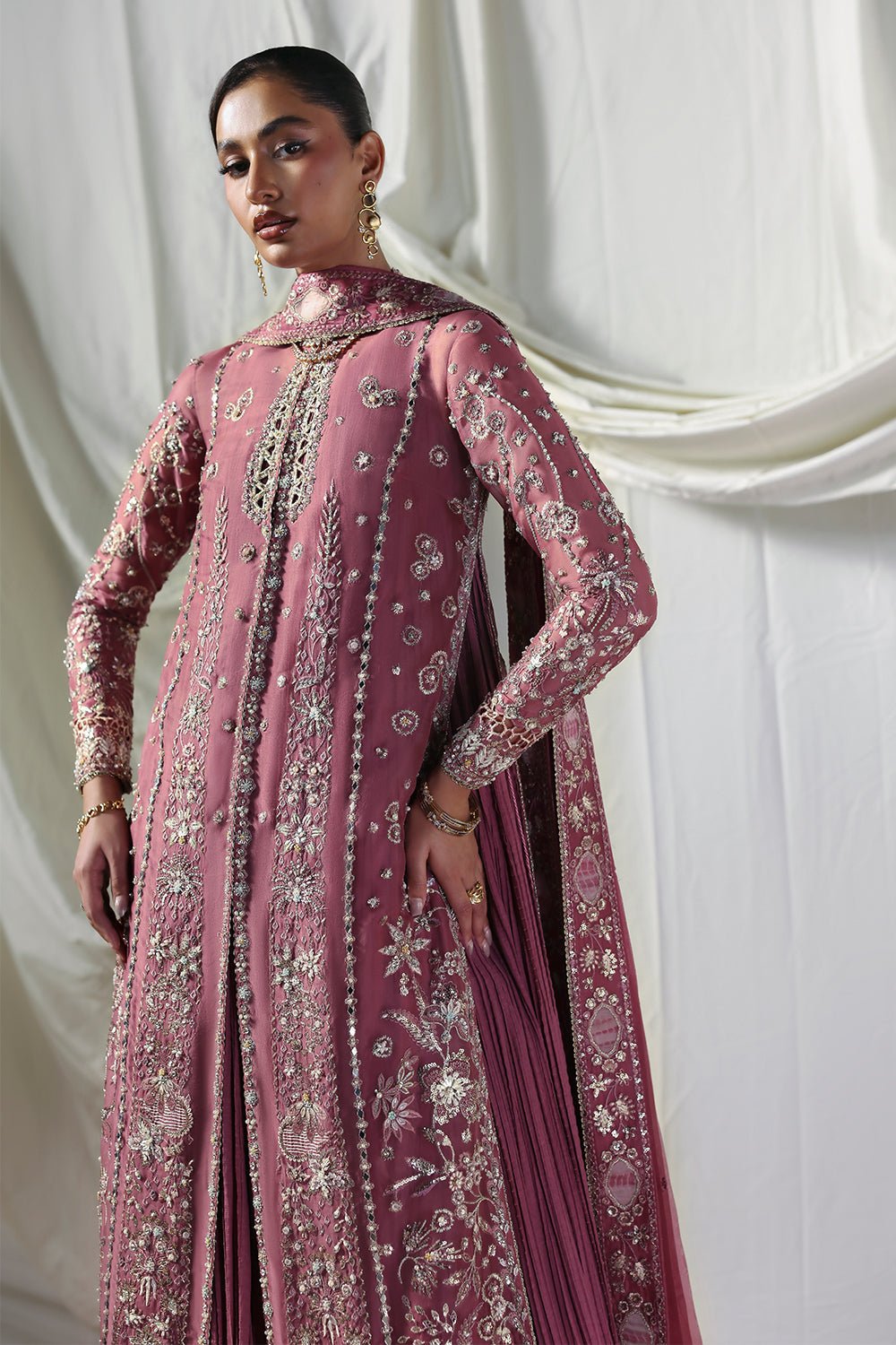 Soraya Isolde Hand Embellished Organza Party Wear Suit - Matching Bottom & Trouser Fabric Details | IQNAZ