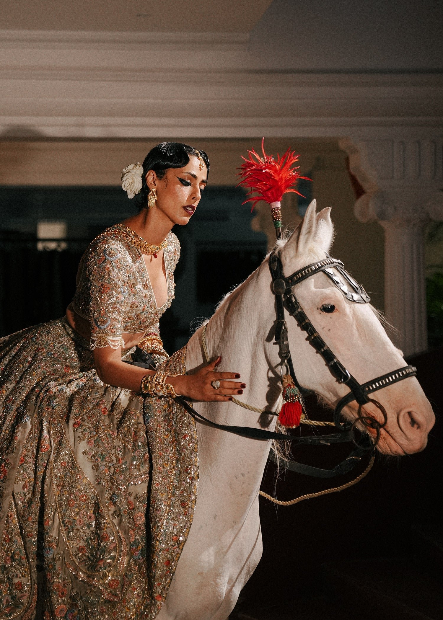 Maria B Sawara Hand Embellished Organza Party Wear Suit – Photoshoot Angle 8 Maria B Sawara Hand Embellished Organza Party Wear Suit - Designer Photoshoot Gallery Angle 8 | IQNAZ Couture