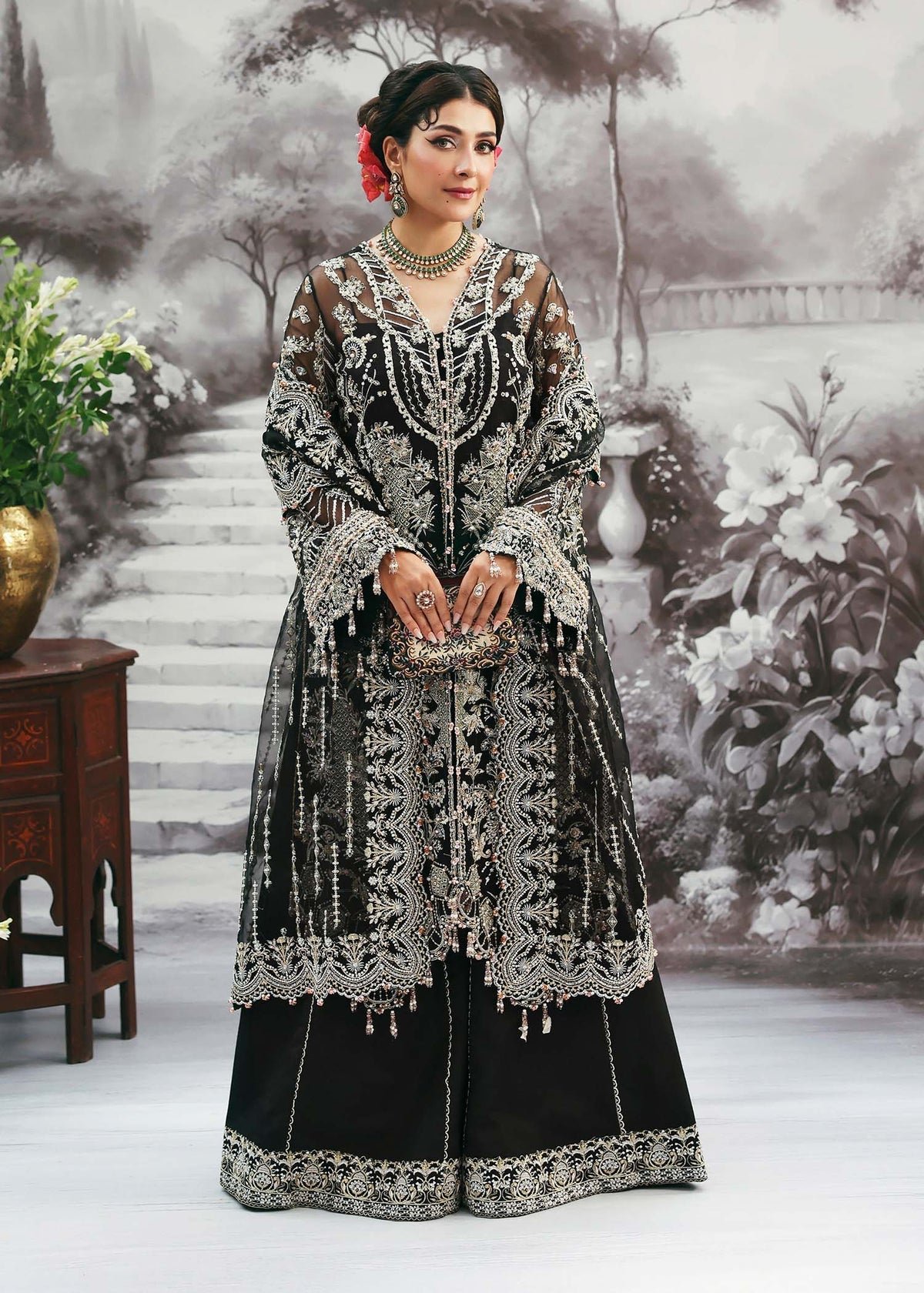 Kanwal Malik Embroidered Organza Party Wear Suit - Designer Photoshoot Gallery Angle 9 | IQNAZ Couture