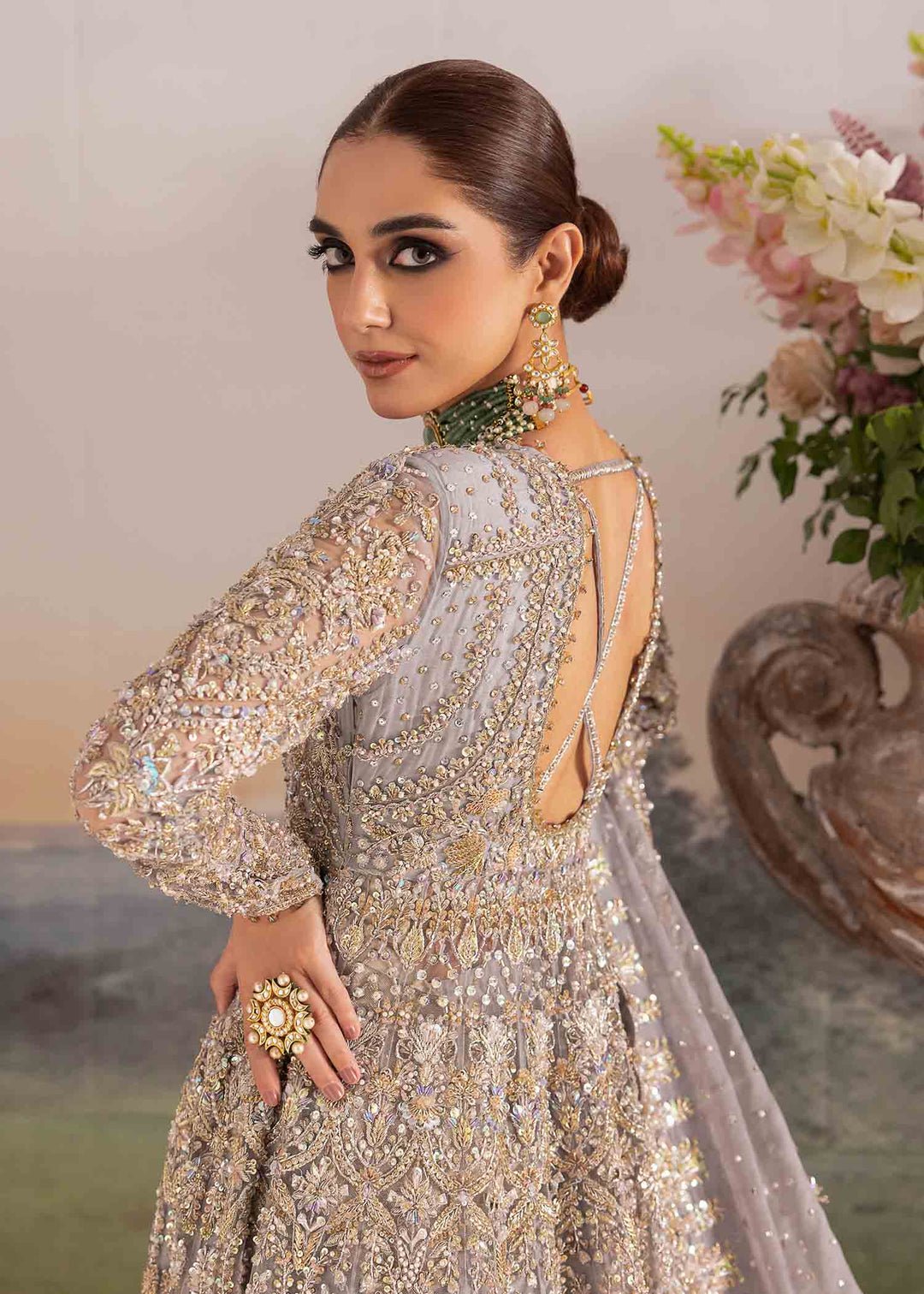 Kanwal Malik Hand Embellished Organza Party Wear Suit - Designer Photoshoot Gallery Angle 6 | IQNAZ Couture