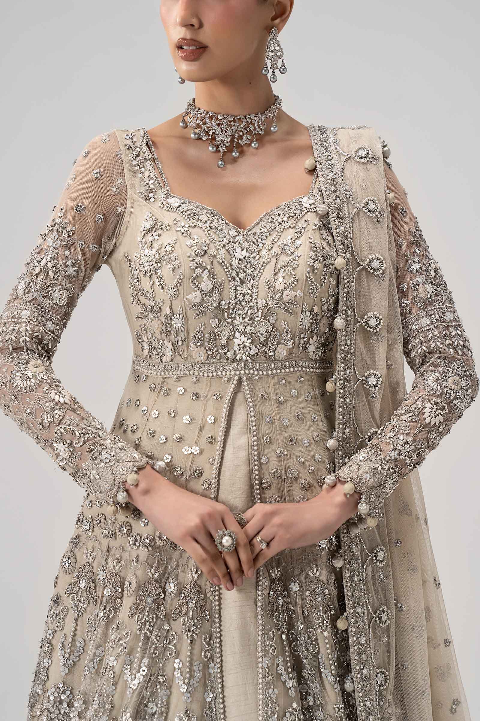 Maria B Elaria Hand Embellished Organza Party Wear Maxi – Photoshoot Angle 8 Maria B Elaria Hand Embellished Organza Party Wear Maxi - Designer Photoshoot Gallery Angle 8 | IQNAZ Couture