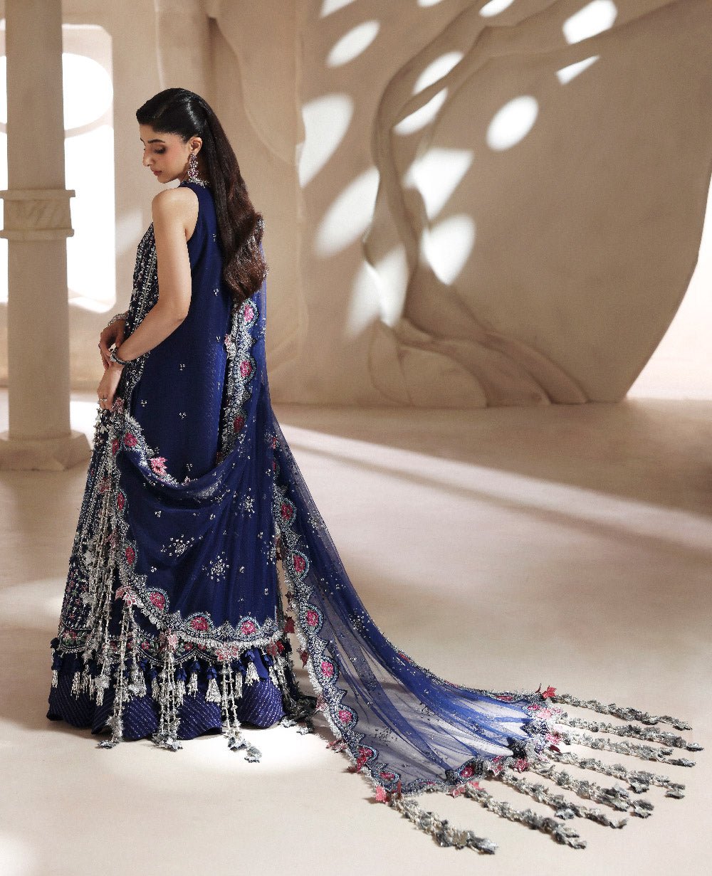 Republic Womens Wear Clarisse Embroidered Net Party Wear Suit – Embroidery & Handwork Detail Republic Womens Wear Clarisse Embroidered Net Party Wear Suit - Close-Up Hand Embellishment Tilla & Pearl Work | IQNAZ