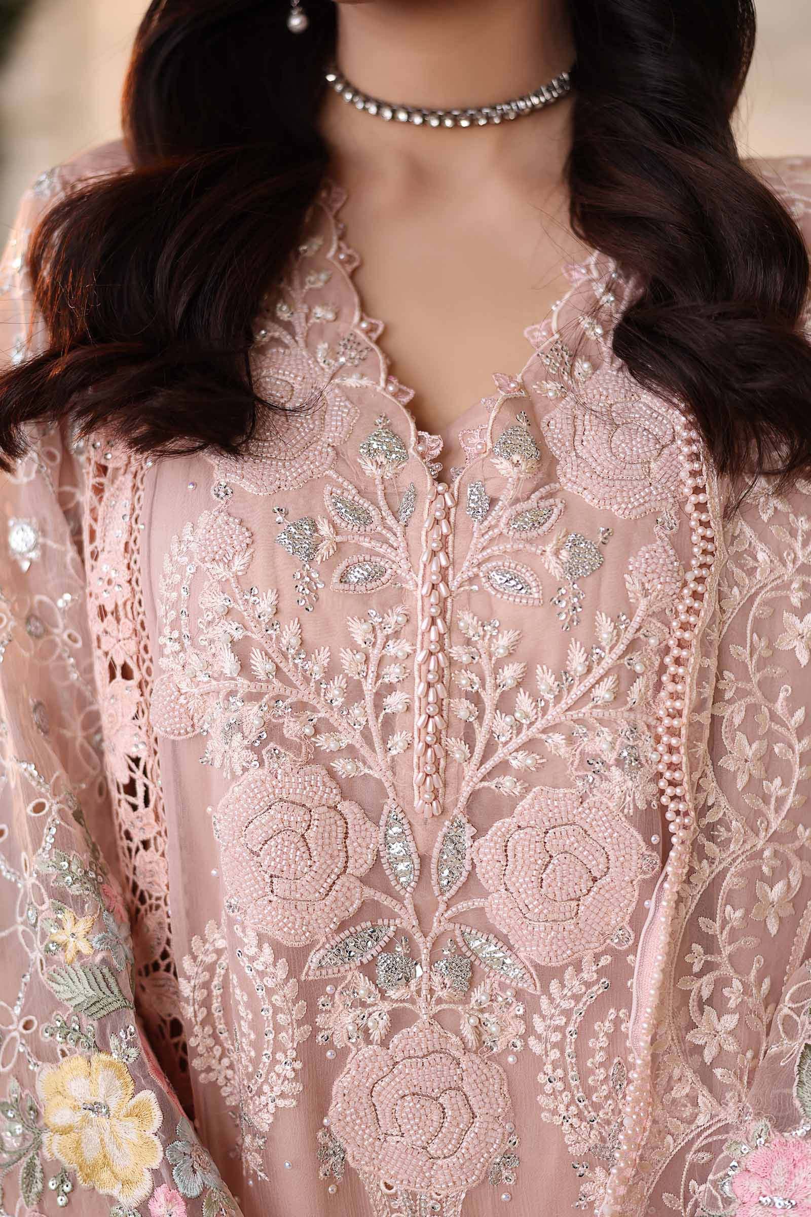 Maria B Embroidered Chiffon Party Wear Suit – Photoshoot Angle 7 Maria B Embroidered Chiffon Party Wear Suit - Designer Photoshoot Gallery Angle 7 | IQNAZ Couture