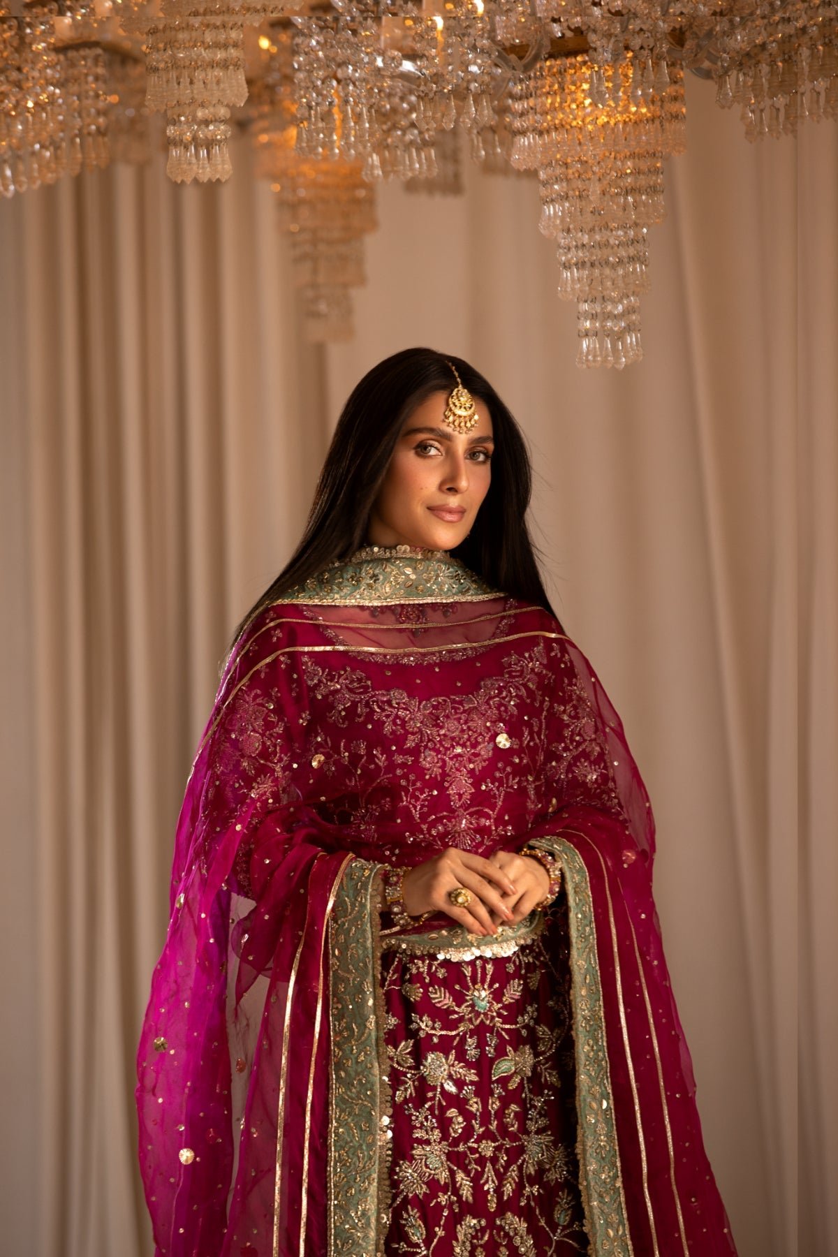Republic Womens Wear Tabeer Embroidered Organza Party Wear Suit - Designer Photoshoot Gallery Angle 9 | IQNAZ Couture