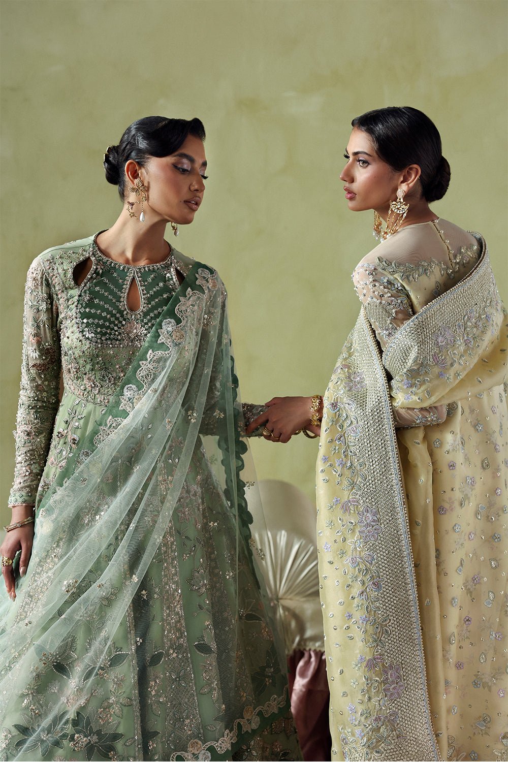 Soraya Lirien Hand Embellished Organza Party Wear Suit - Matching Bottom & Trouser Fabric Details | IQNAZ