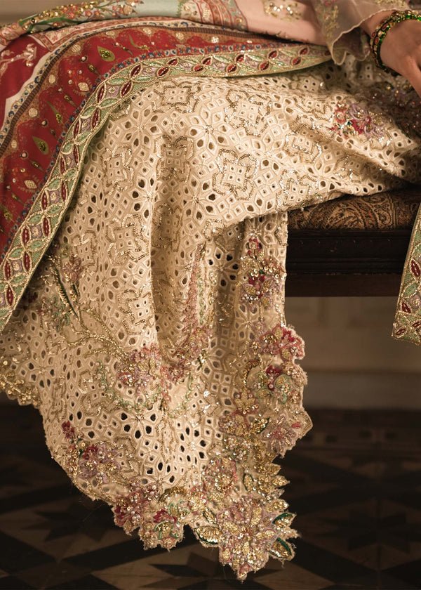 Saira Shakira Hand Embellished Silk Party Wear Suit - Designer Photoshoot Gallery Angle 9 | IQNAZ Couture