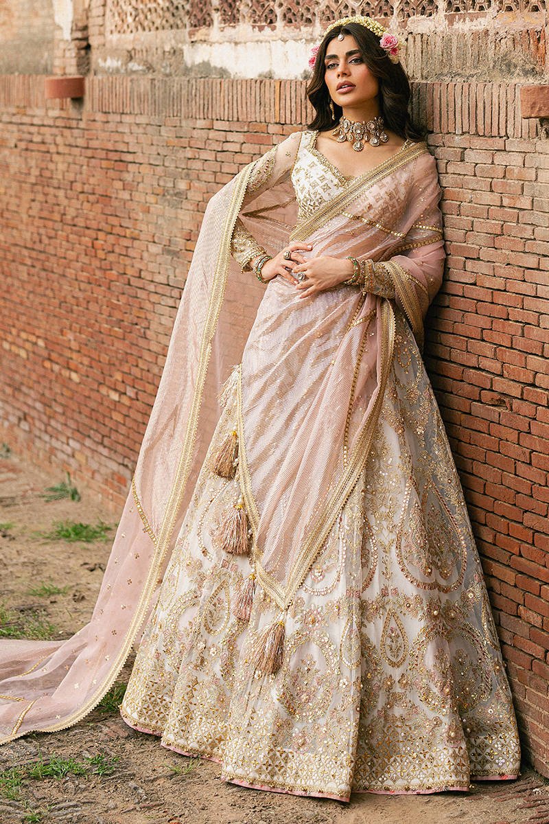 Mohsin Naveed Ranjha Kohinoor Hand Embellished Organza Party Wear Suit – Dupatta & Border Detailing Mohsin Naveed Ranjha Kohinoor Hand Embellished Organza Party Wear Suit - Four-Sided Embroidered Dupatta & Pallu Border | IQNAZ