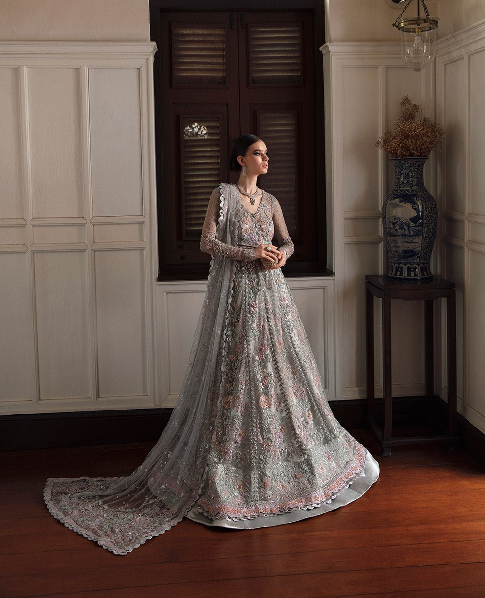 Republic Womens Wear Azilis Wf Embroidered Net Party Wear Suit - Four-Sided Embroidered Dupatta & Pallu Border | IQNAZ