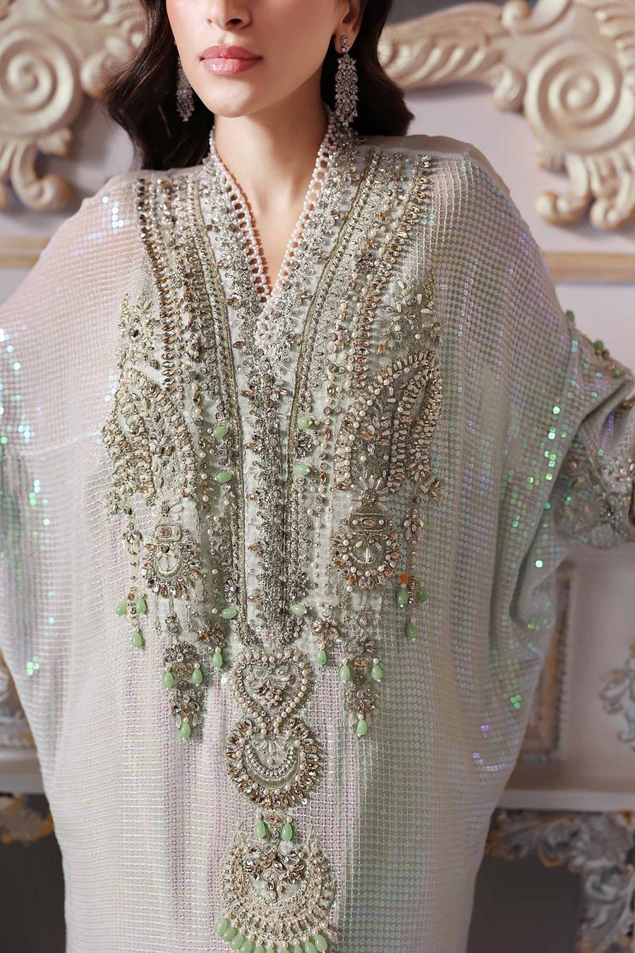 Maria B BD-3005 Embroidered Chiffon Party Wear Suit – Photoshoot Angle 22 Maria B BD-3005 Embroidered Chiffon Party Wear Suit - Designer Photoshoot Gallery Angle 22 | IQNAZ Couture