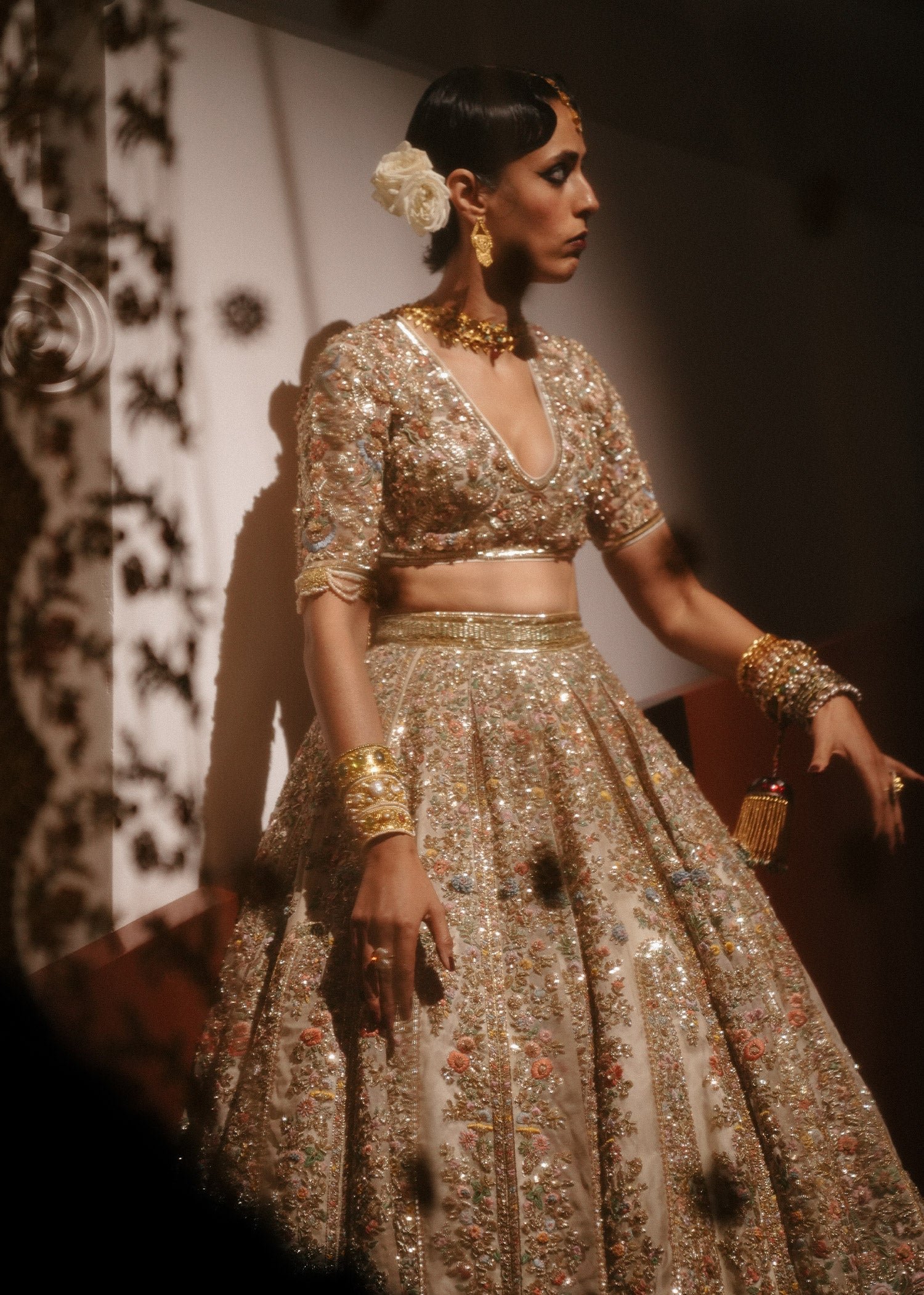 Maria B Sawara Hand Embellished Organza Party Wear Suit – Photoshoot Angle 6 Maria B Sawara Hand Embellished Organza Party Wear Suit - Designer Photoshoot Gallery Angle 6 | IQNAZ Couture