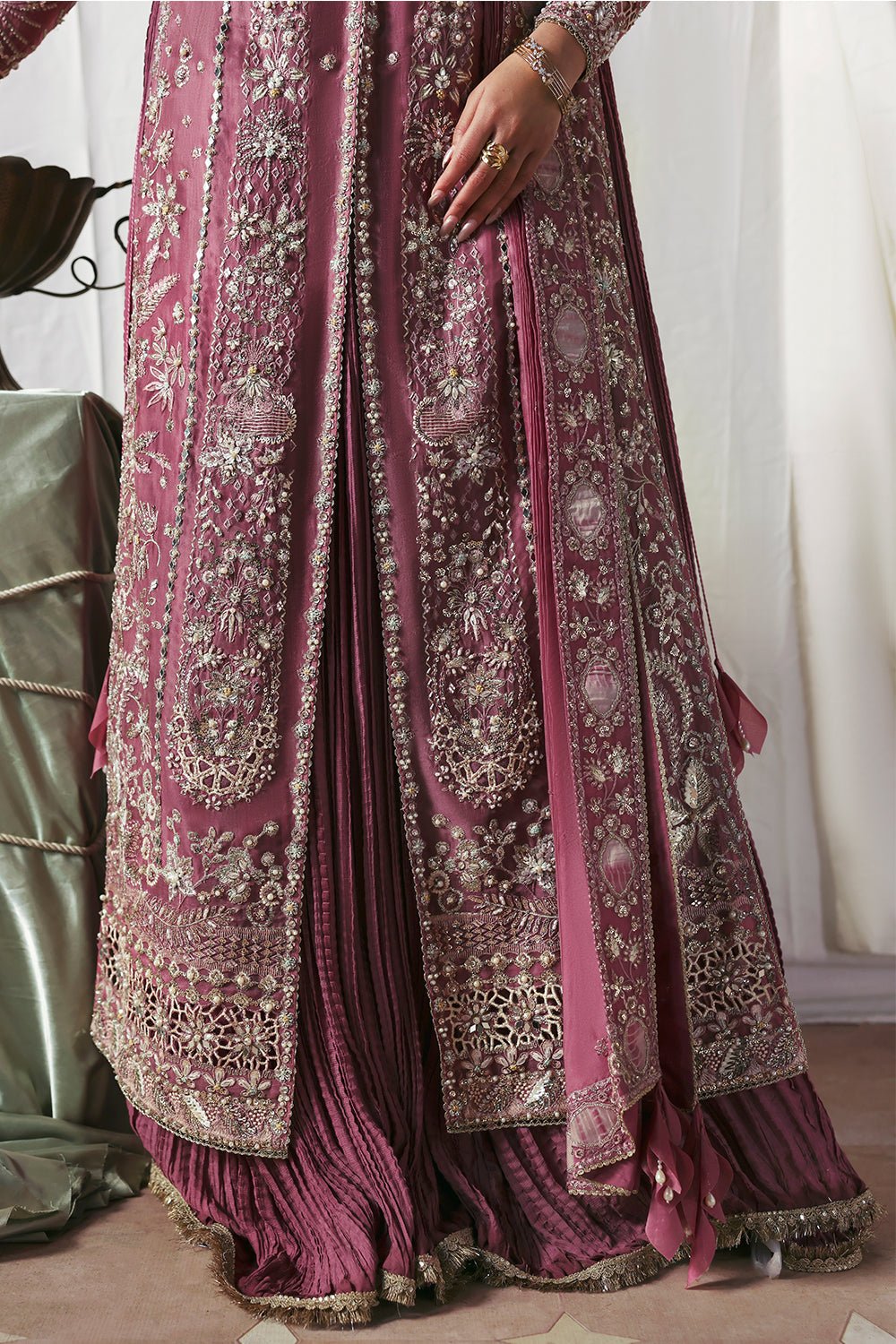 Soraya Isolde Hand Embellished Organza Party Wear Suit - Designer Photoshoot Gallery Angle 6 | IQNAZ Couture