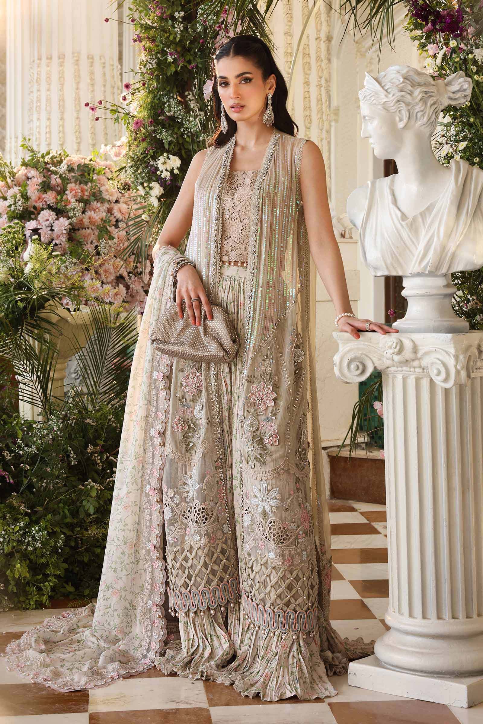Maria B Luxury Embroidered Chiffon Party Wear Suit – Photoshoot Angle 9 Maria B Luxury Embroidered Chiffon Party Wear Suit - Designer Photoshoot Gallery Angle 9 | IQNAZ Couture