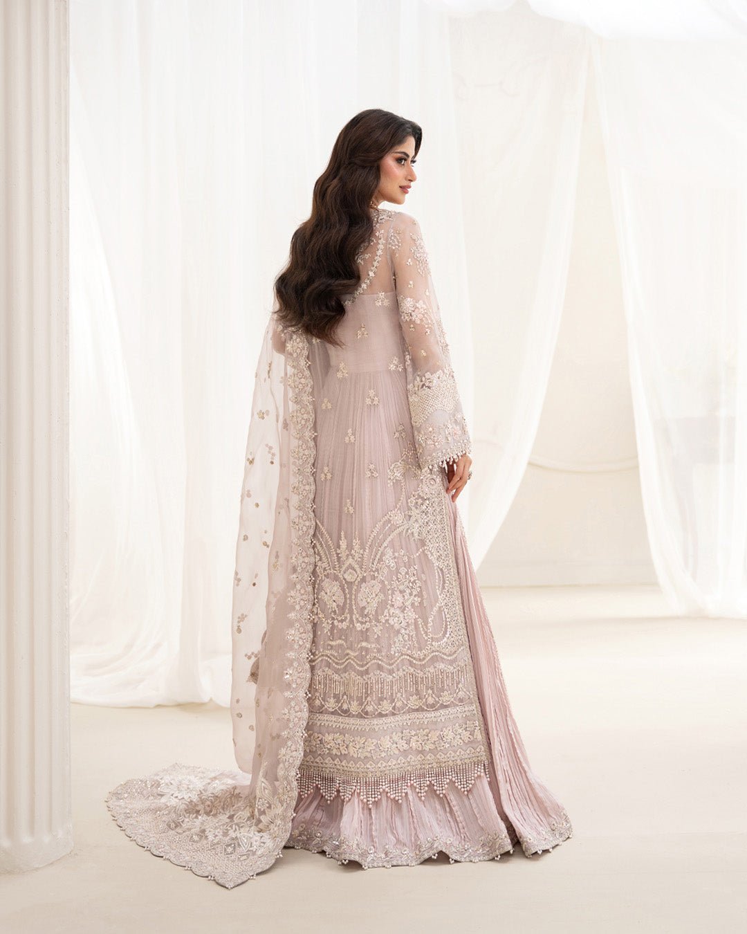 Faiza Saqlain Ela Hand Embellished Organza Party Wear Gharara – Trouser & Bottom Fabric Faiza Saqlain Ela Hand Embellished Organza Party Wear Gharara - Matching Bottom & Trouser Fabric Details | IQNAZ